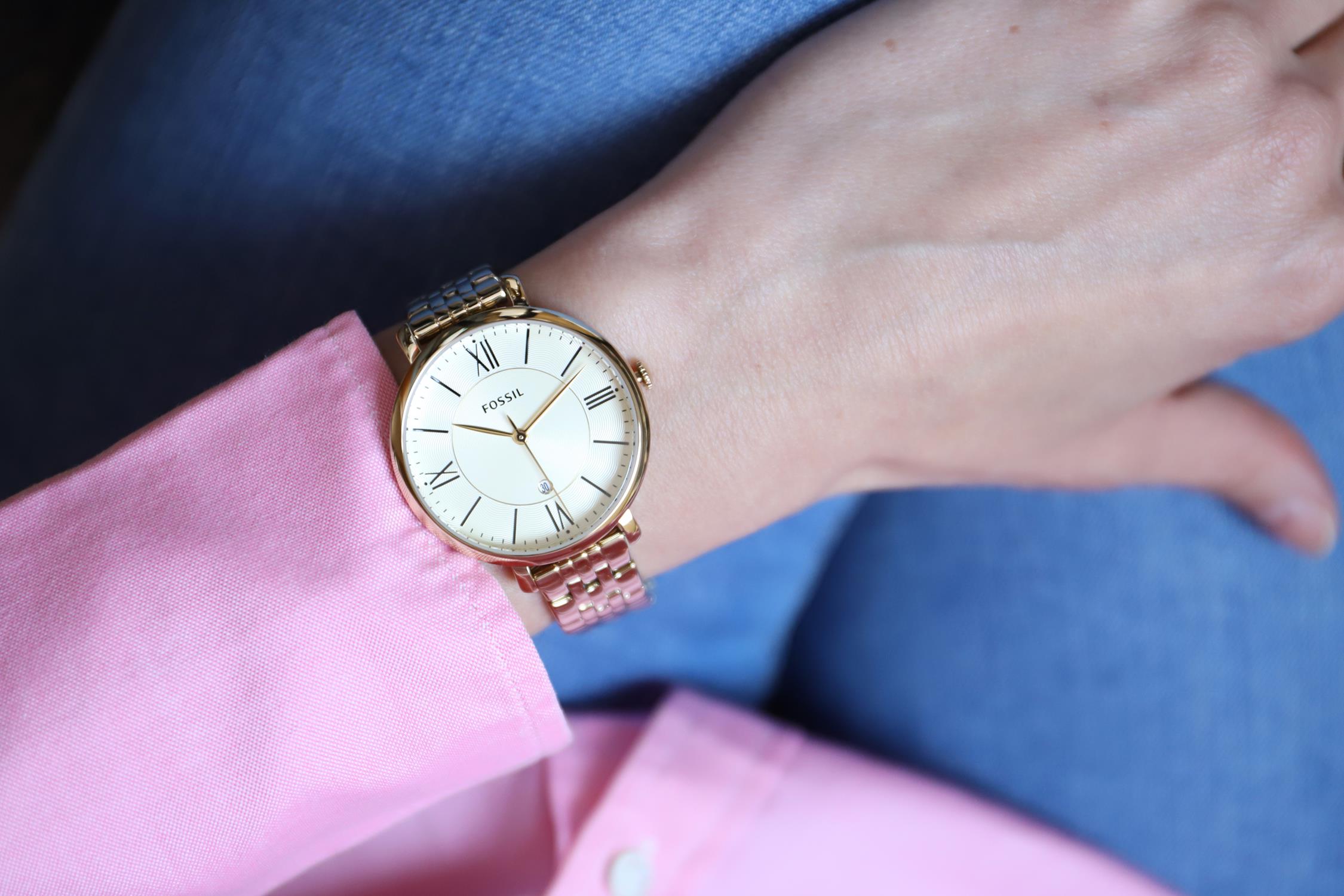 Fossil ES3434 JACQUELINE Jacqueline fashion/modowy zegarek złoty