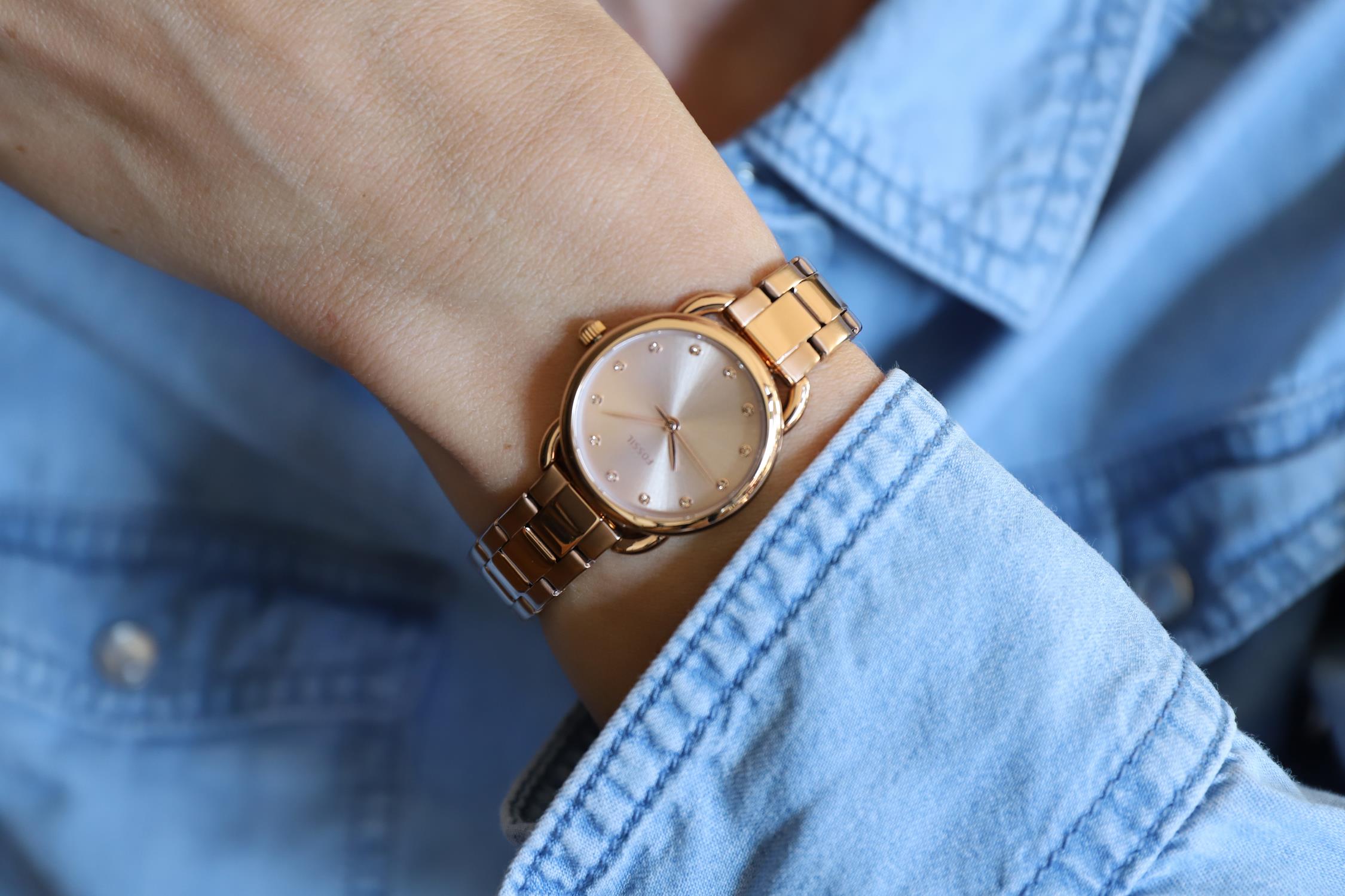 Fossil ES4497 zegarek różowe złoto fashion/modowy Tailor bransoleta - miniatura 8