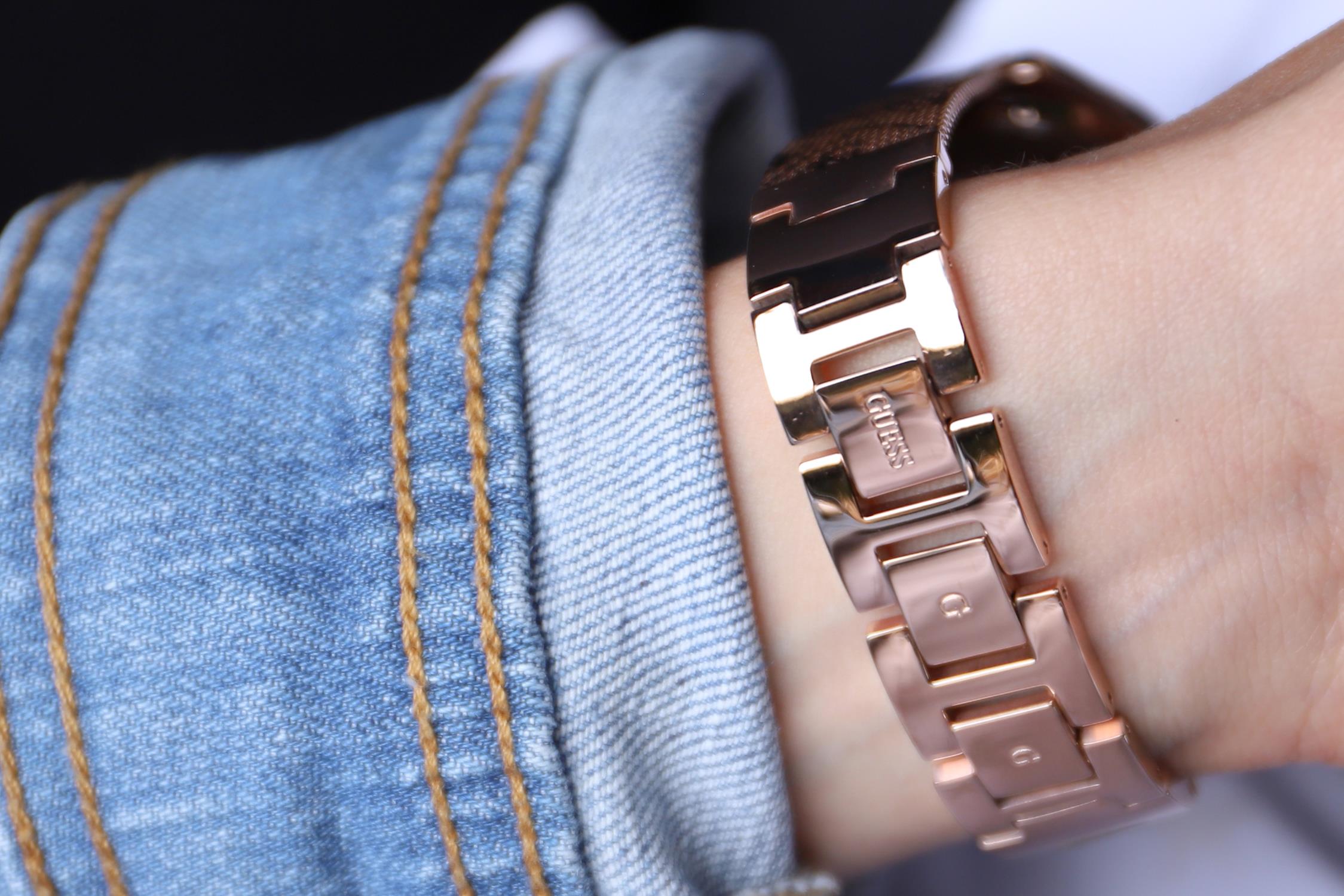 Guess W1279L3 Bransoleta klasyczny zegarek różowe złoto - miniatura 9