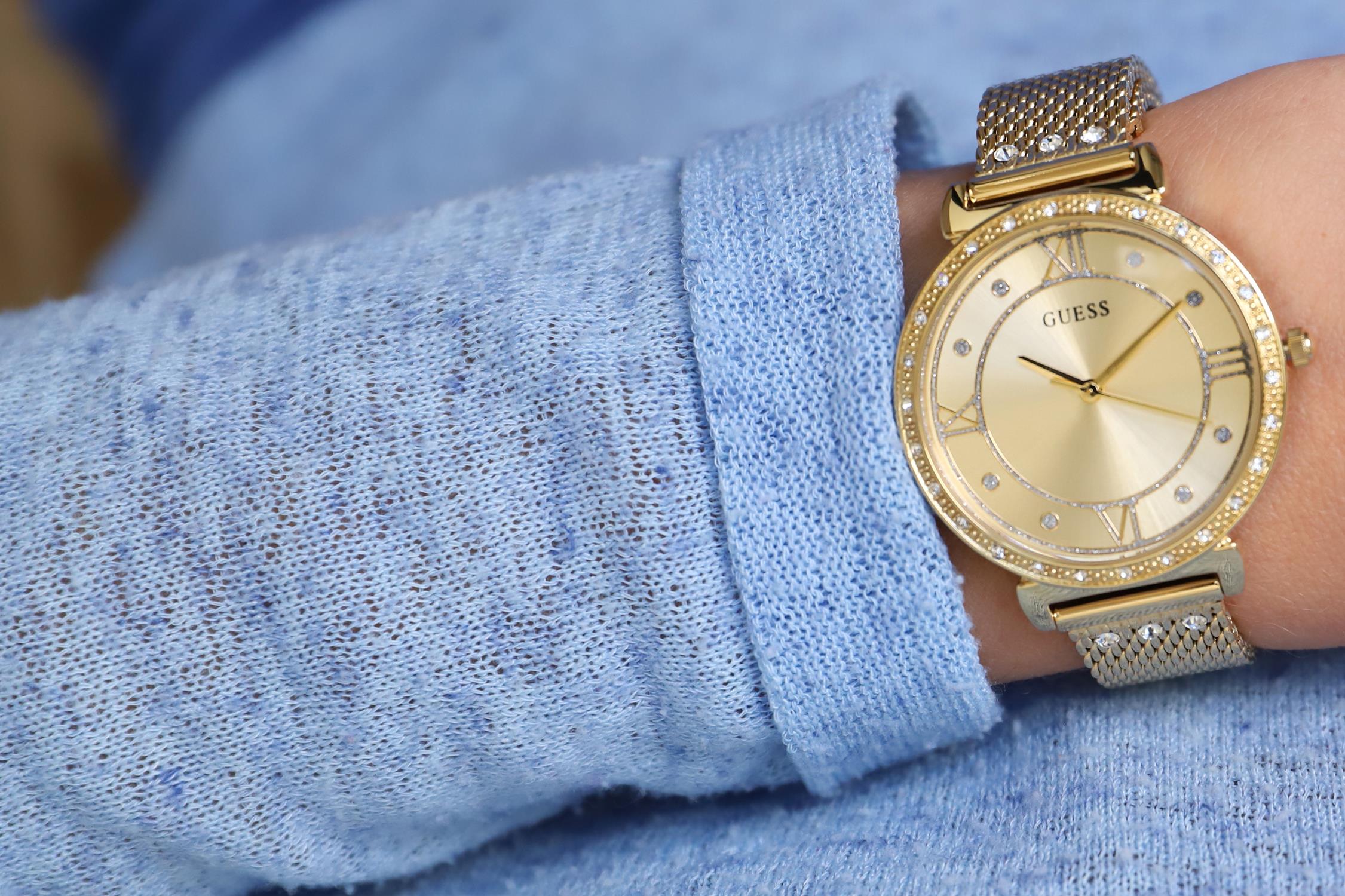 Guess W1289L2 zegarek złoty klasyczny Damskie bransoleta - miniatura 8