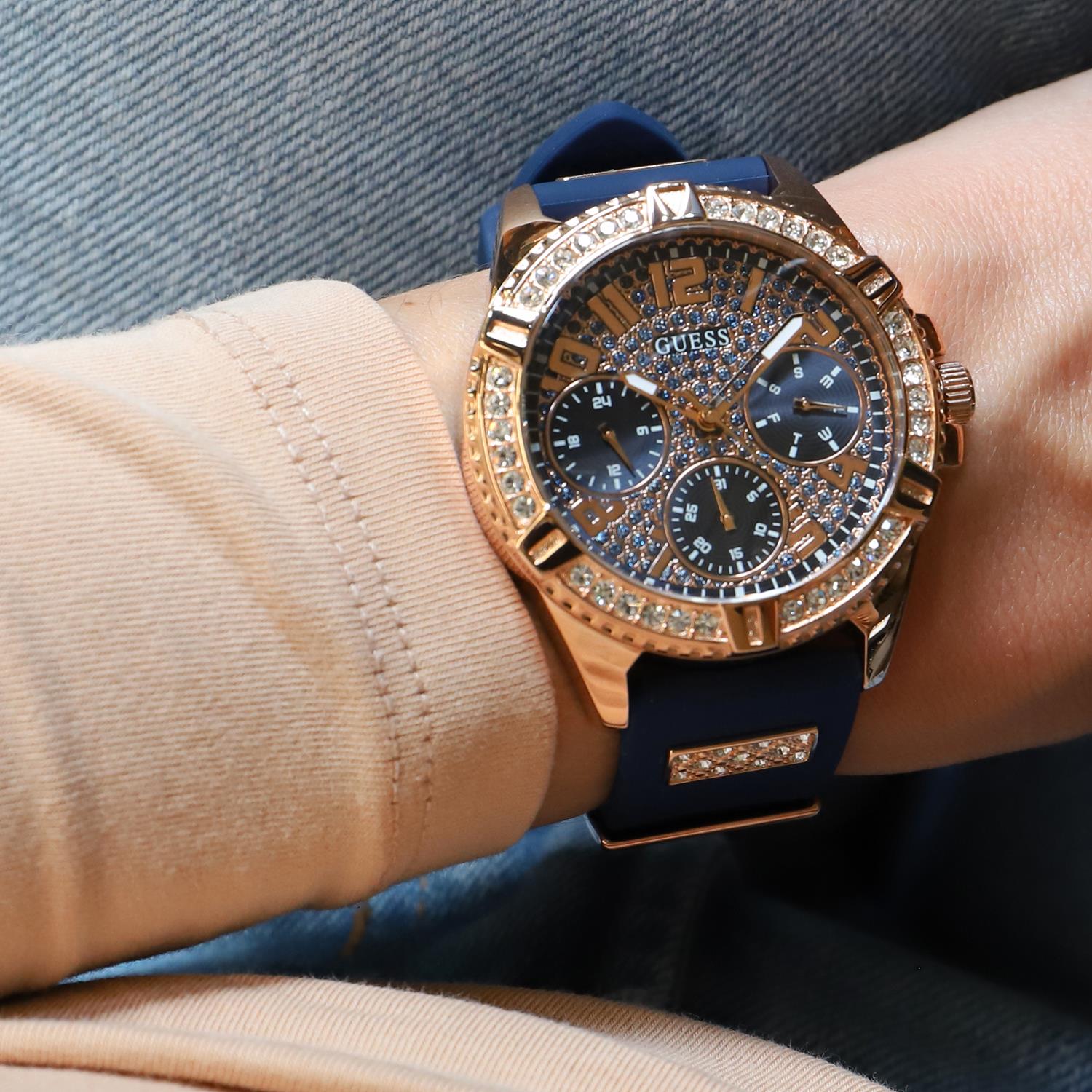 zegarek Guess W1160L3 różowe złoto Pasek - miniatura 7