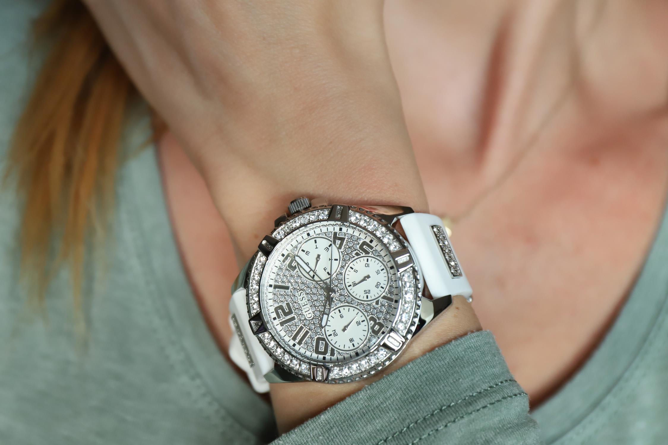 Guess W1160L4 Pasek fashion/modowy zegarek srebrny - miniatura 9