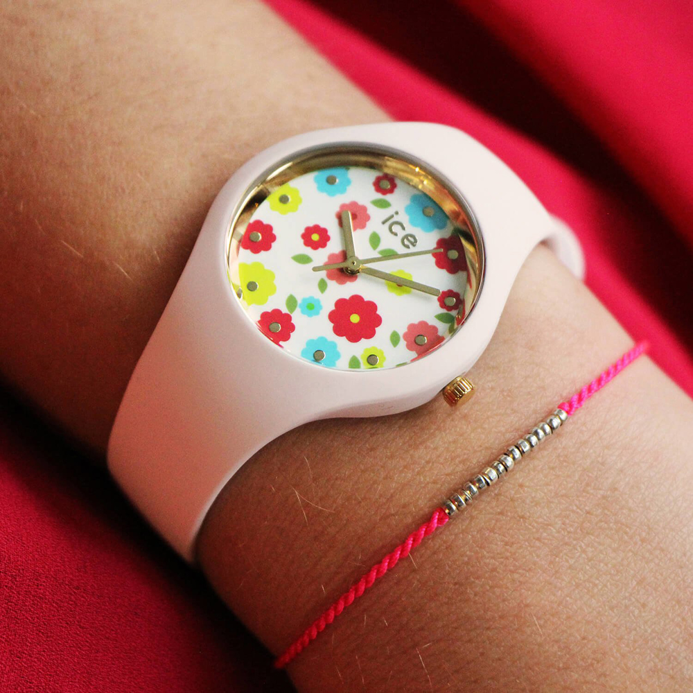 ICE Watch ICE.017582 zegarek biały klasyczny Ice-Flower pasek