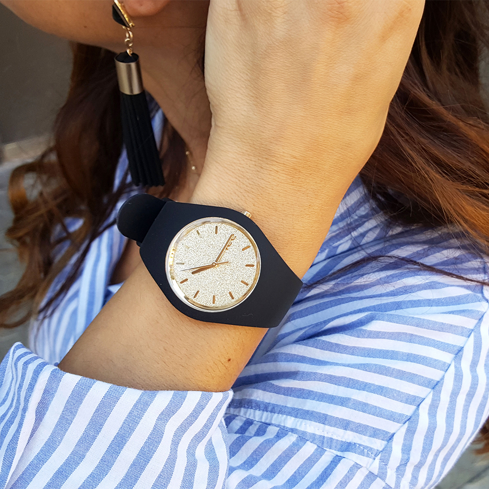 ICE Watch ICE.001348 ICE glitter black gold rozm. S Ice-Glitter fashion/modowy zegarek czarny - miniatura 9