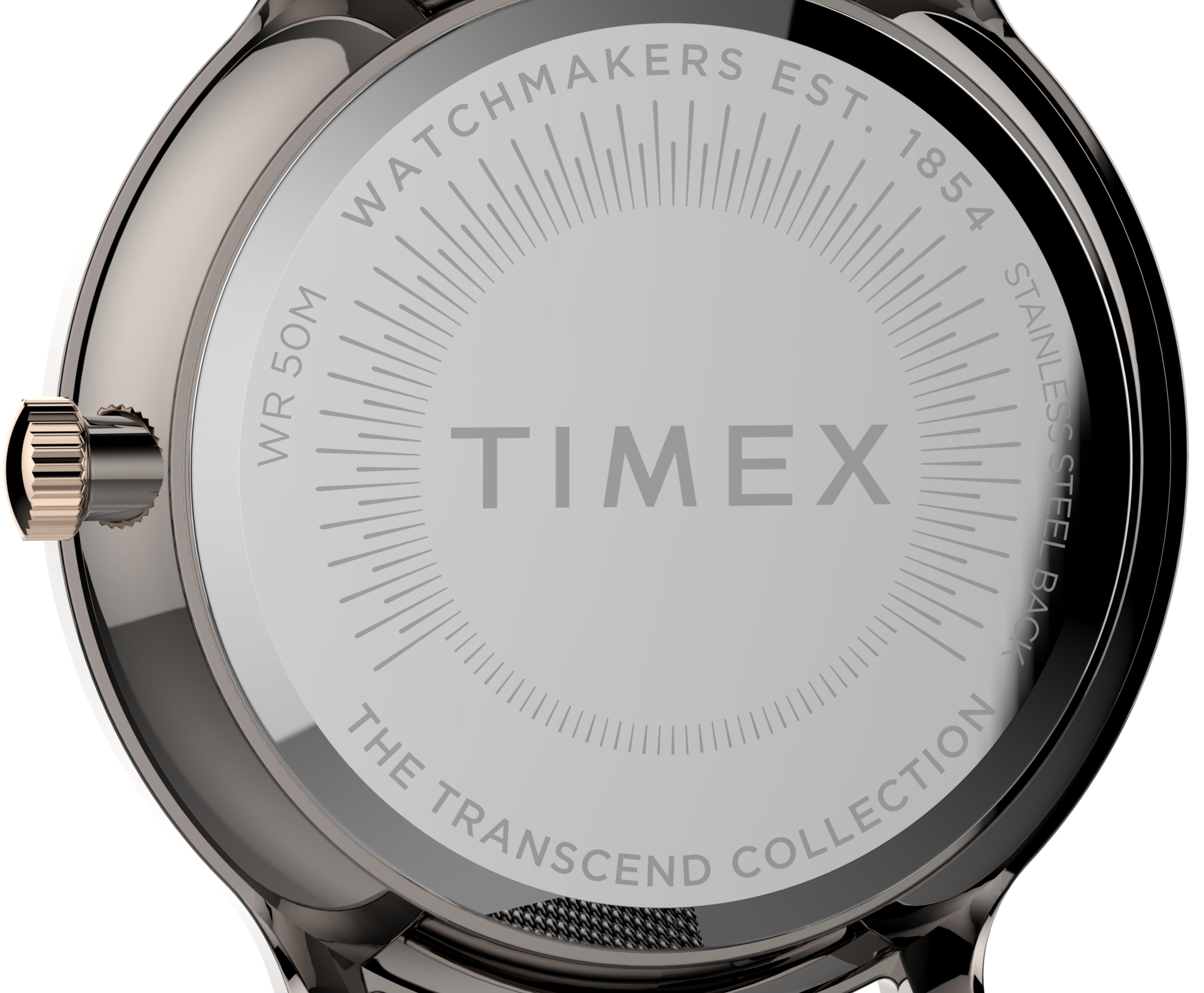 Timex TW2T74700 zegarek szary klasyczny Transcend bransoleta