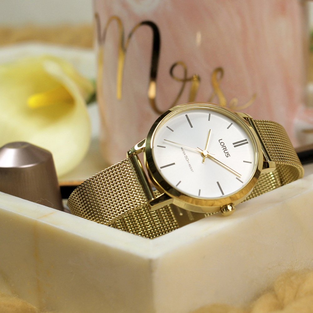 Lorus RG264NX9 zegarek złoty elegancki Klasyczne bransoleta