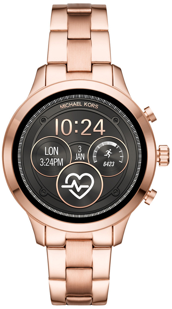 Michael Kors Runway Rose Gold Tone Smartwatch Set MKT5054