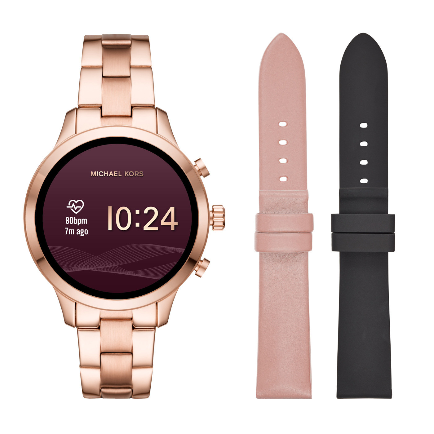 zegarek Michael Kors MKT5054 kwarcowy damski Access Smartwatch Runway Rose Gold Tone Smartwatch Set - miniatura 6