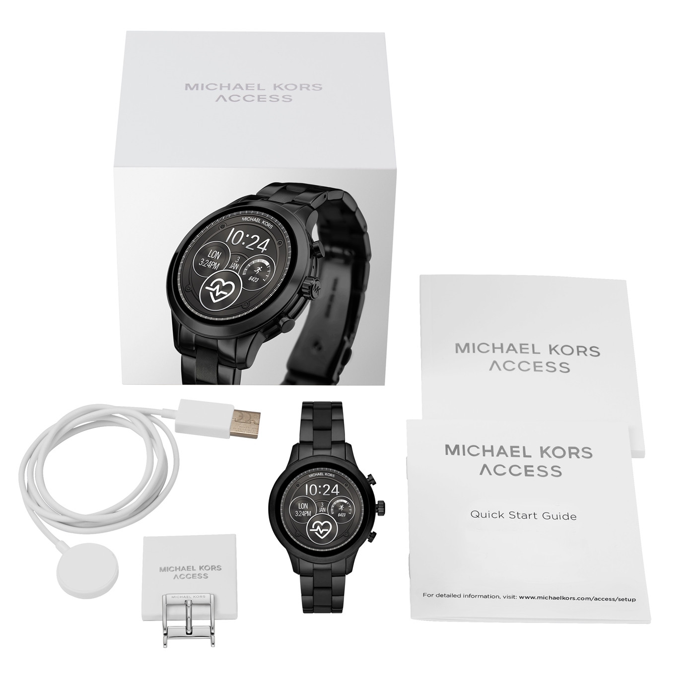 Michael Kors MKT5058 Runway Black Tone and Silicone Smartwatch zegarek fashion/modowy Access Smartwatch - miniatura 4