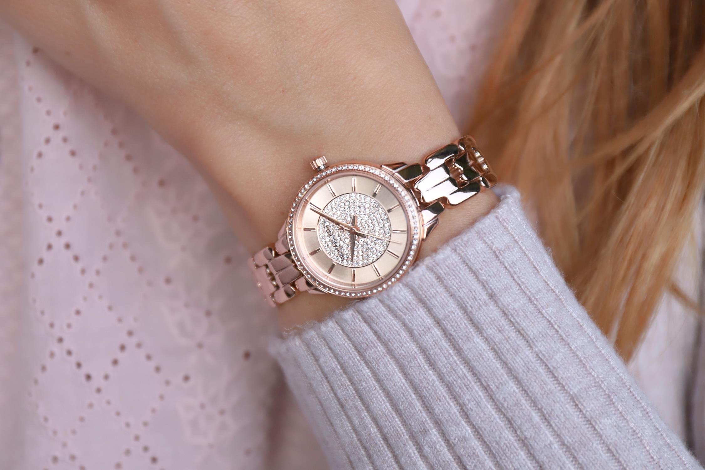 Michael Kors MK4413 zegarek różowe złoto klasyczny Allie bransoleta - miniatura 5