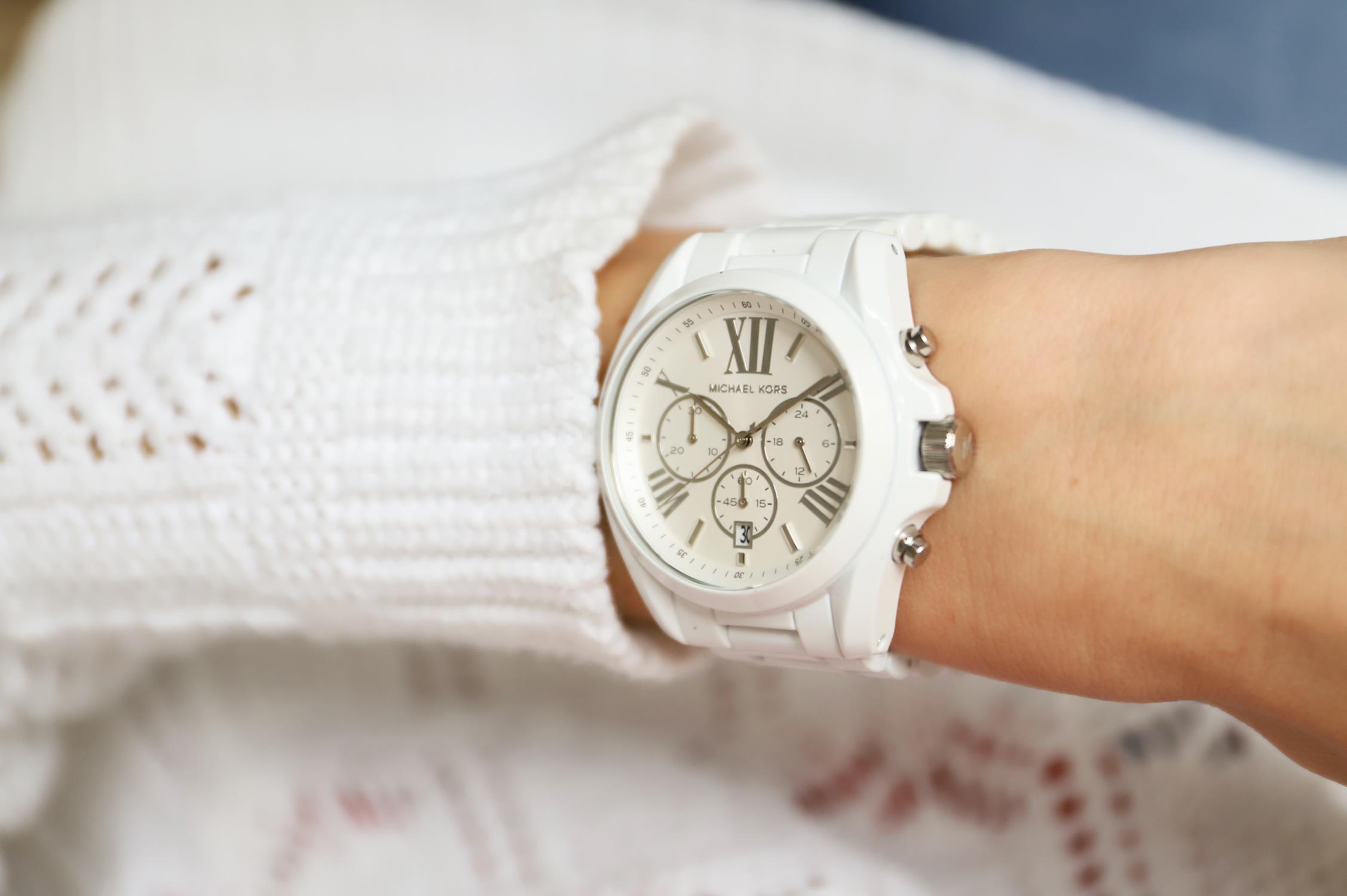 zegarek Michael Kors MK6585 biały Bradshaw - miniatura 7