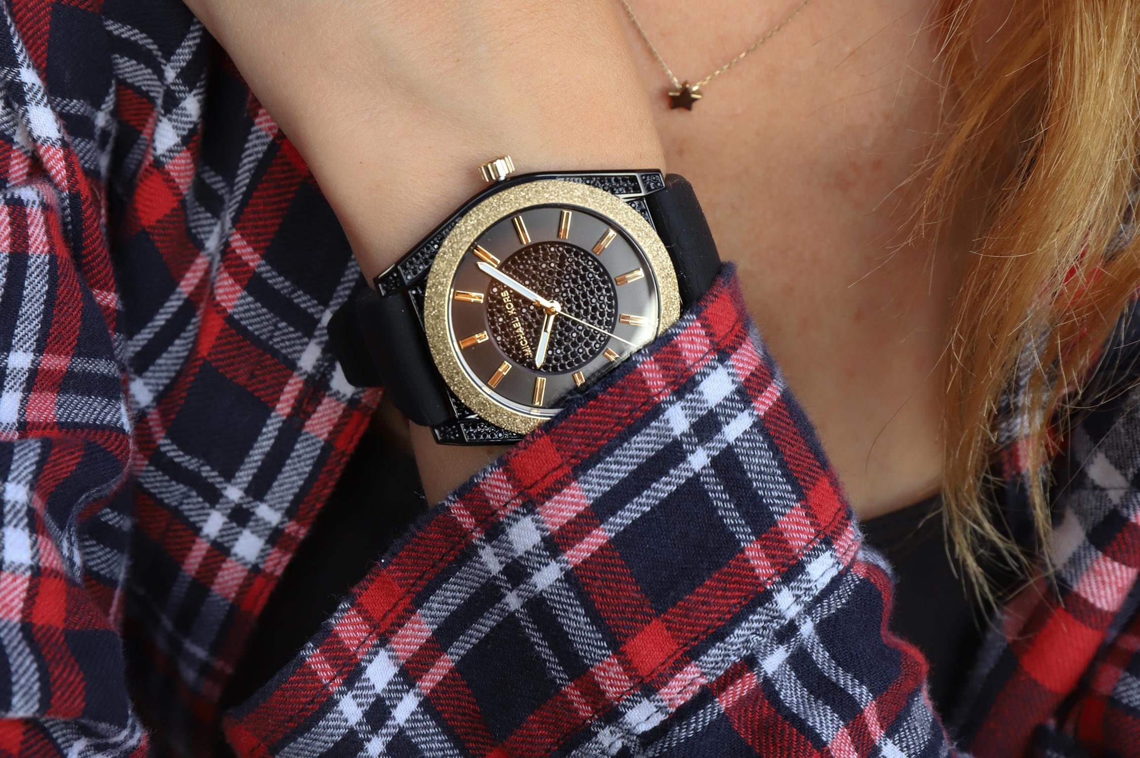 Michael Kors MK6703 zegarek czarny klasyczny Channing pasek - miniatura 5