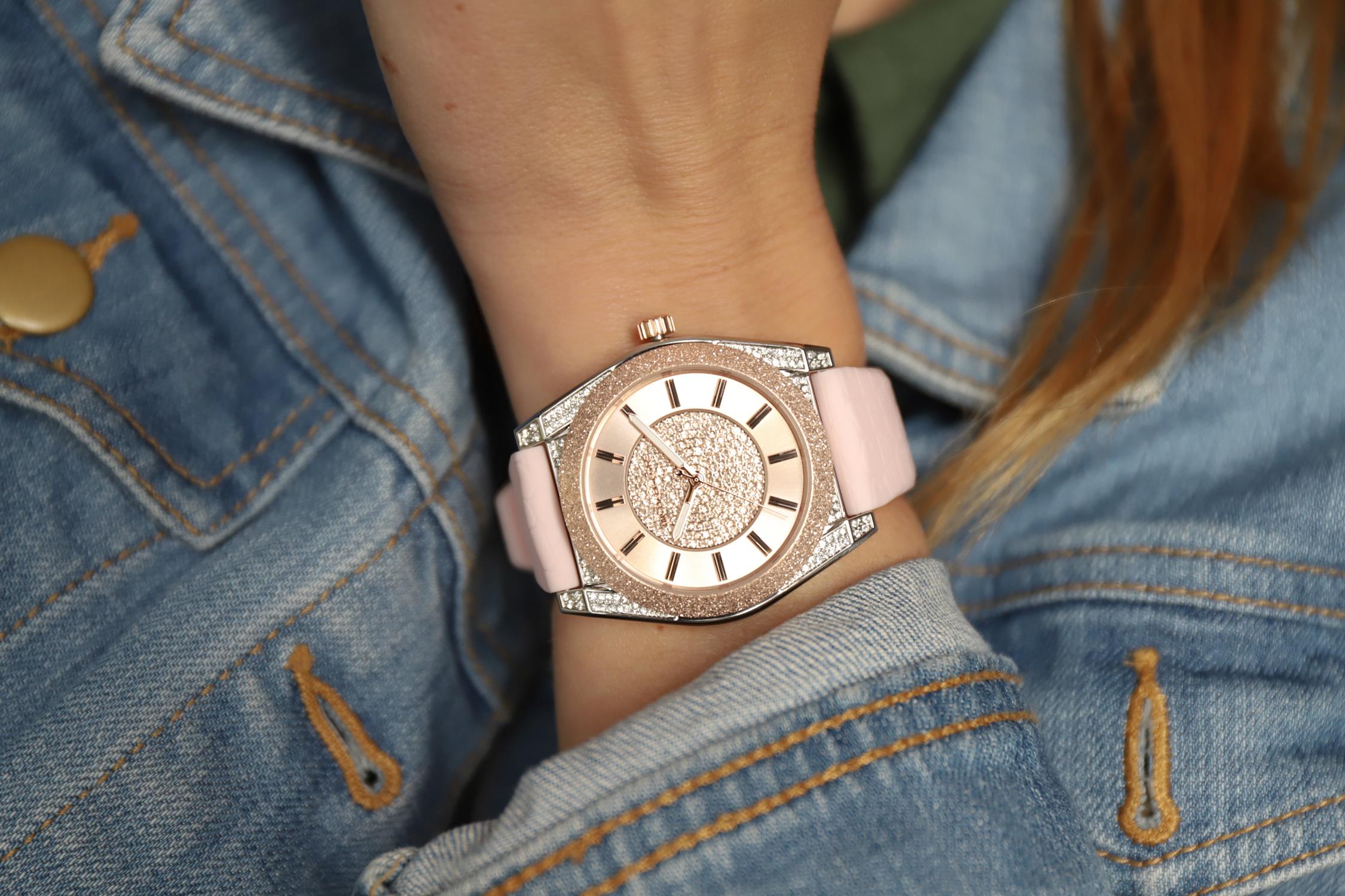 Michael Kors MK6704 zegarek srebrny klasyczny Channing pasek - miniatura 5