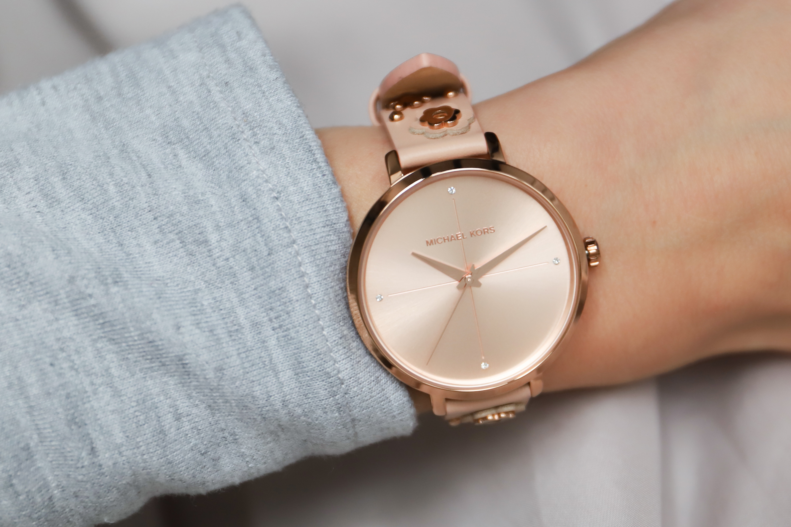 Michael Kors MK2823 zegarek różowe złoto klasyczny Charley pasek - miniatura 5