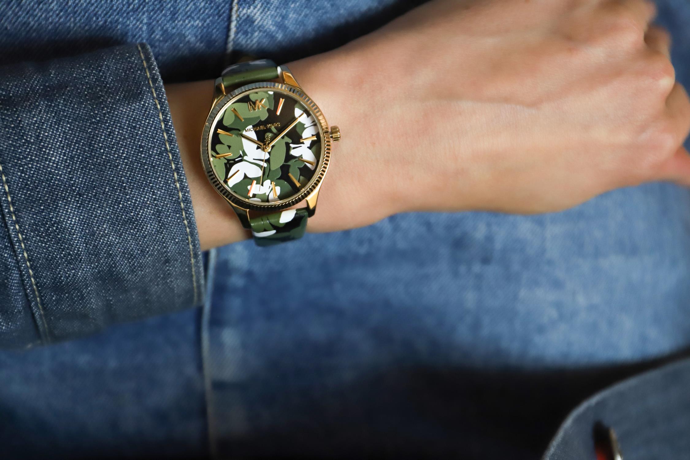 Michael Kors MK2811 zegarek złoty klasyczny Lexington pasek