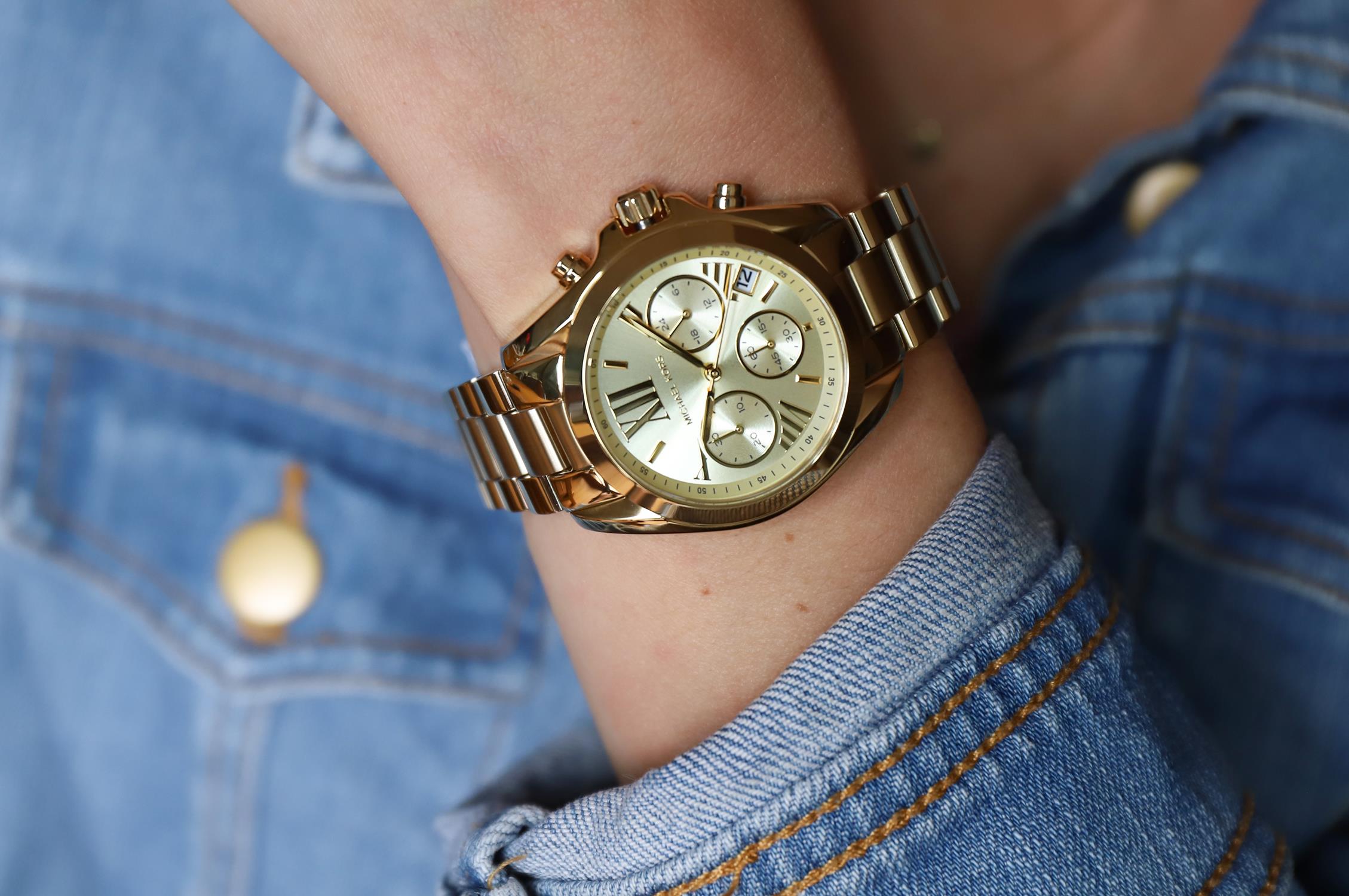 zegarek Michael Kors MK5798 złoty Mini Bradshaw