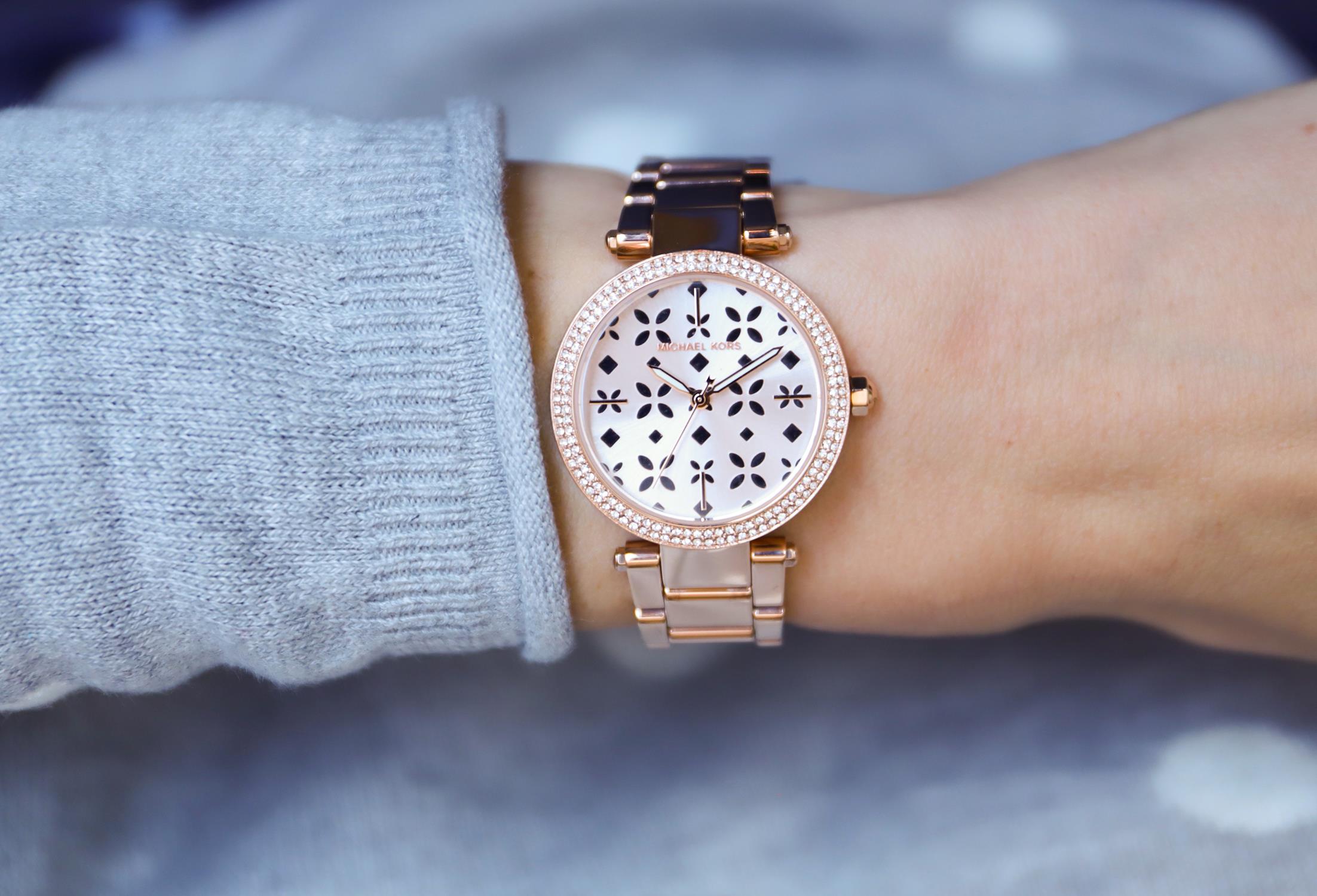 Michael Kors MK6470 zegarek różowe złoto klasyczny Parker bransoleta - miniatura 5
