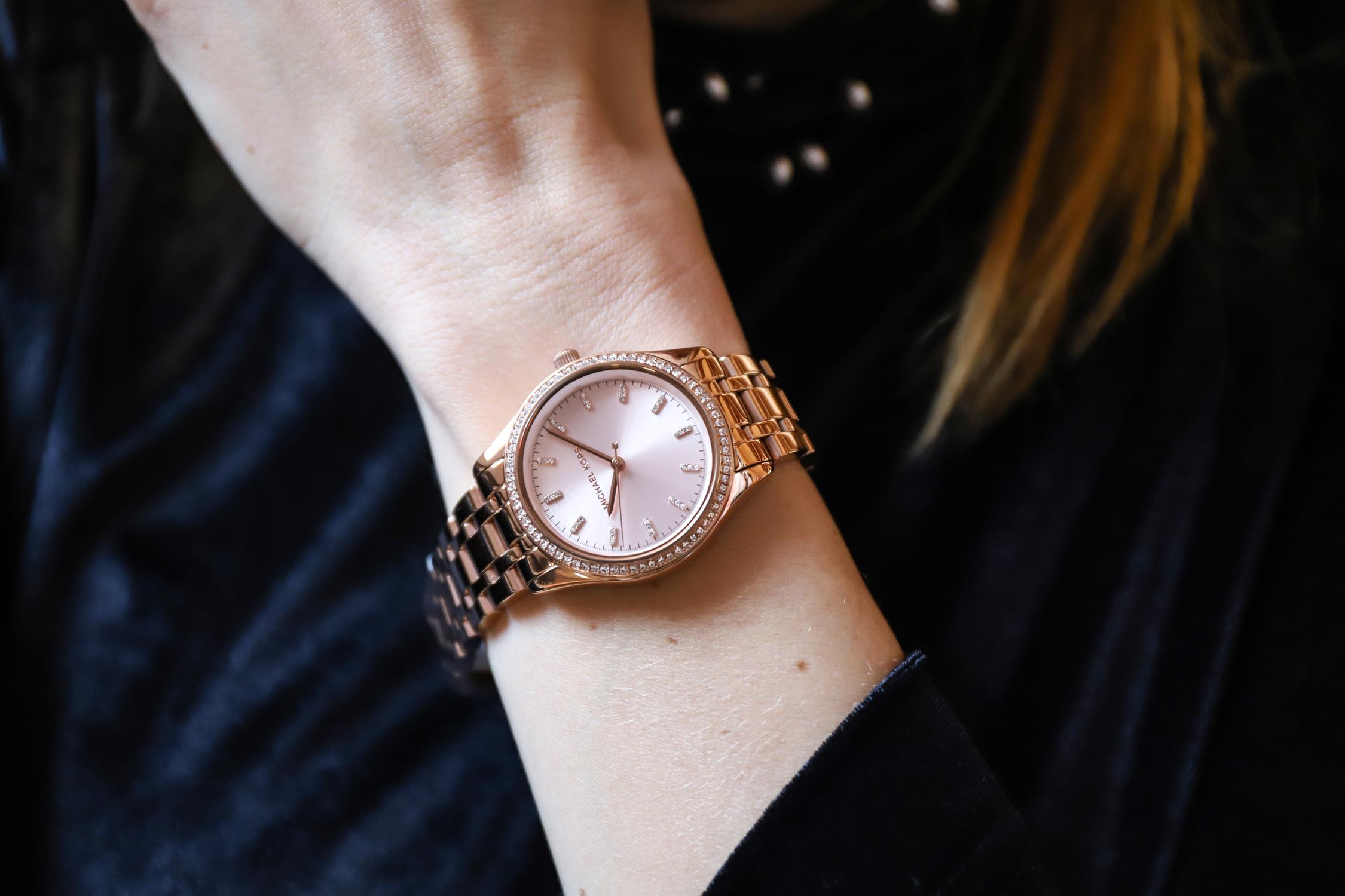 Michael Kors MK6545 zegarek różowe złoto fashion/modowy Parker bransoleta - miniatura 5