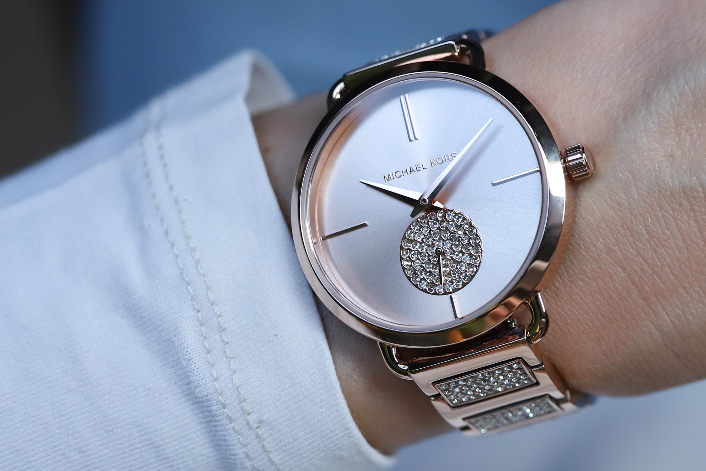 Michael Kors MK2776 zegarek różowe złoto fashion/modowy Portia bransoleta - miniatura 5