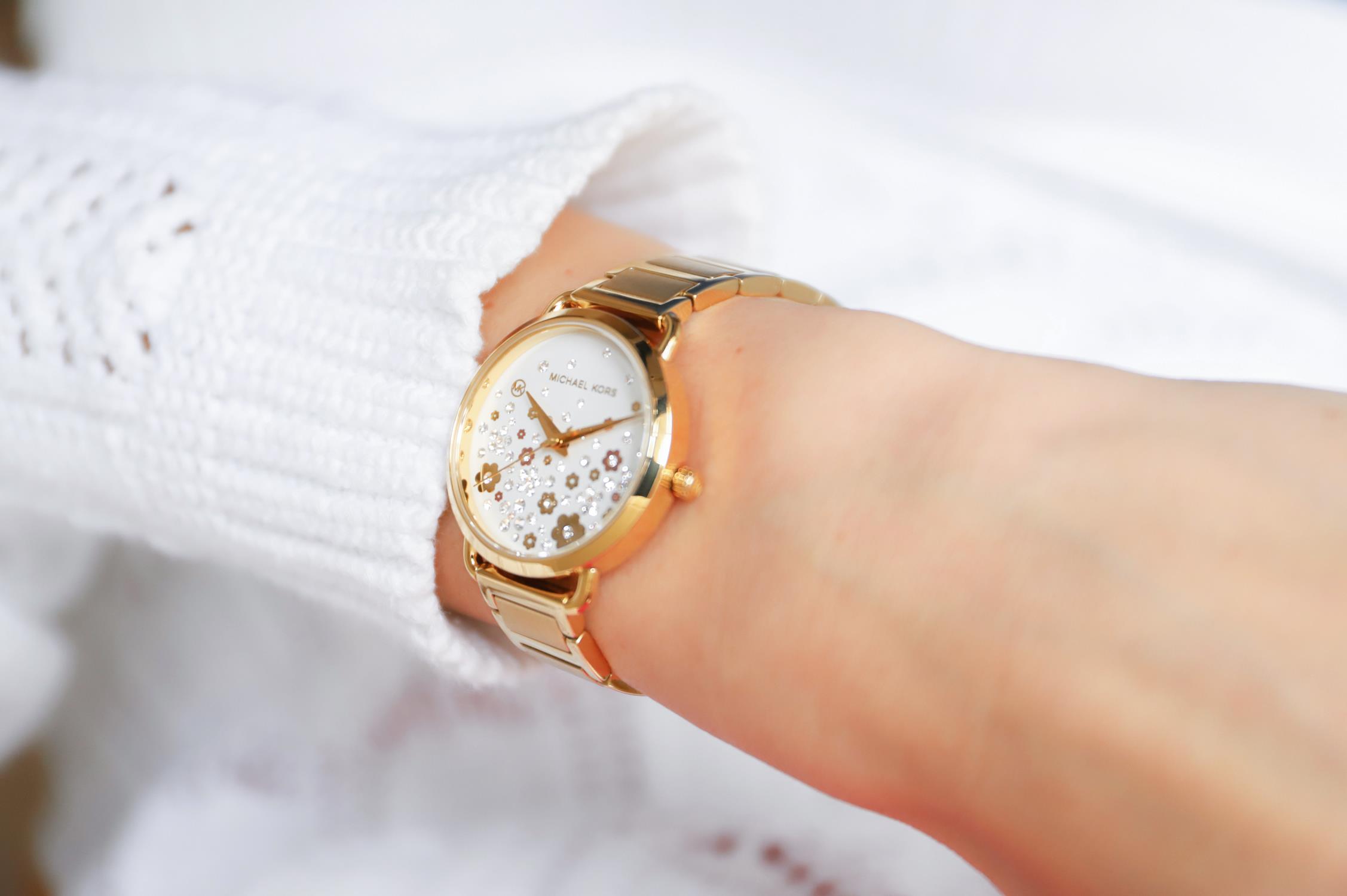 Michael Kors MK3840 zegarek złoty klasyczny Portia bransoleta - miniatura 5
