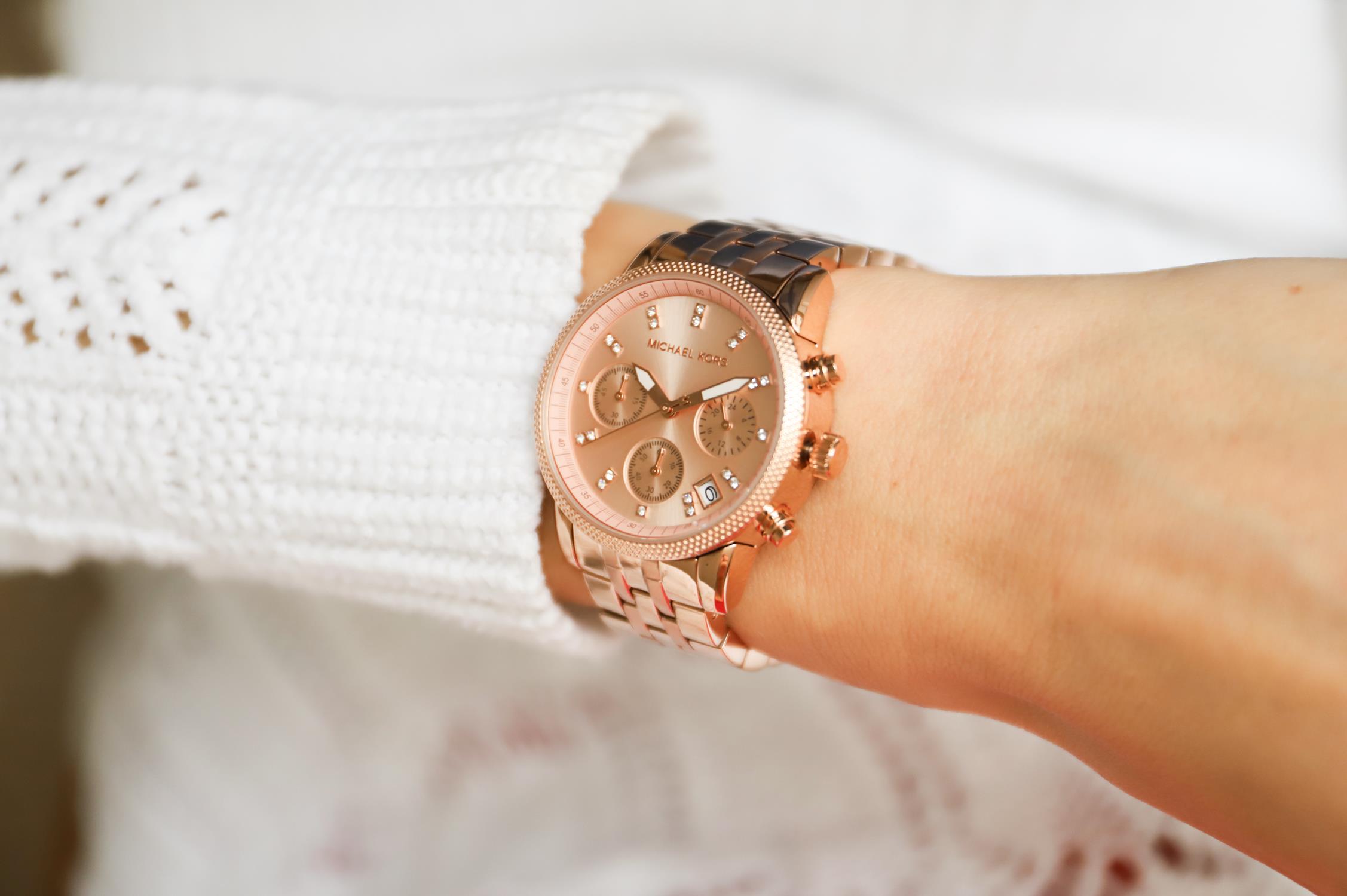 zegarek Michael Kors MK6077 RITZ damski z chronograf Ritz - miniatura 6