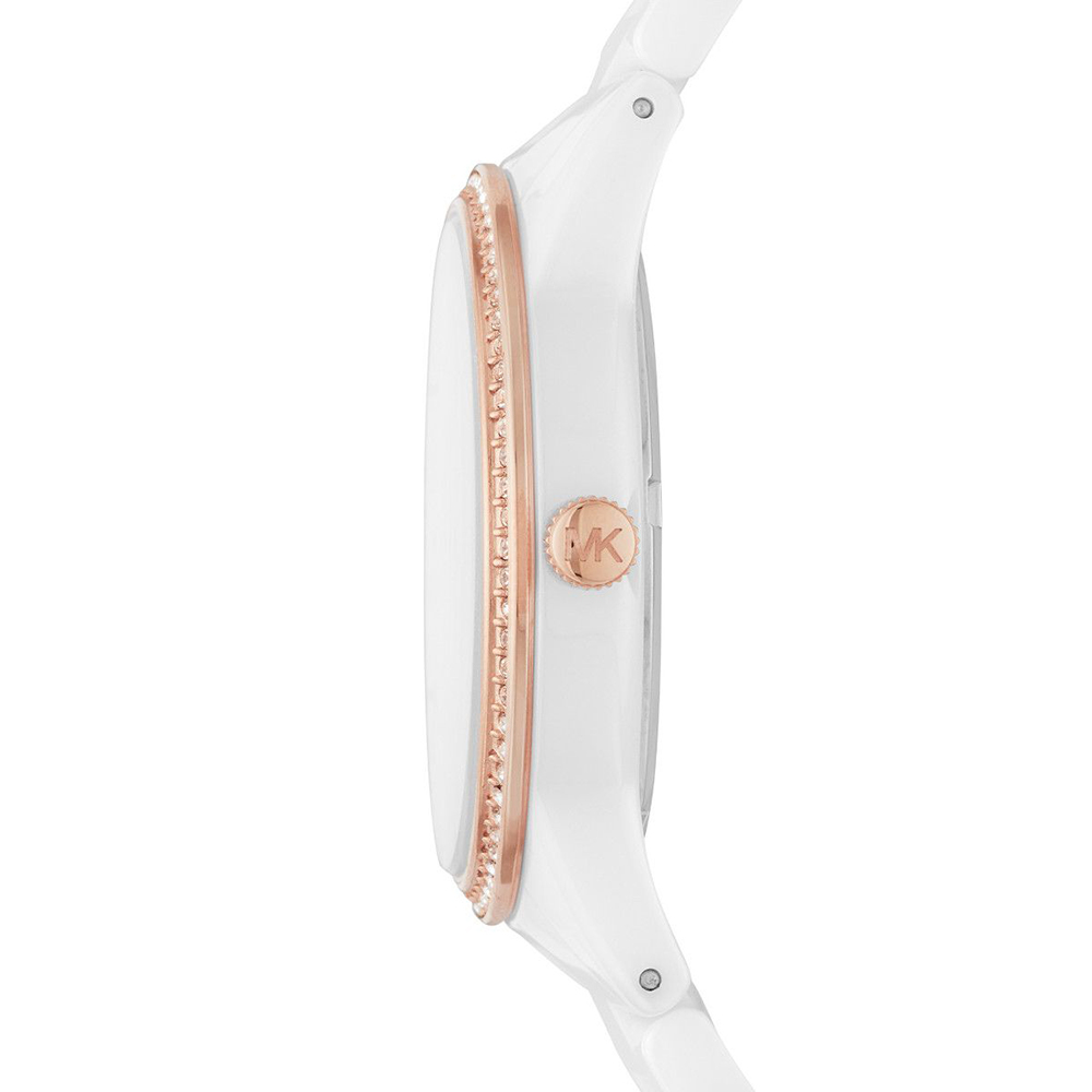 Michael Kors MK6837 zegarek biały klasyczny Ritz bransoleta - miniatura 5
