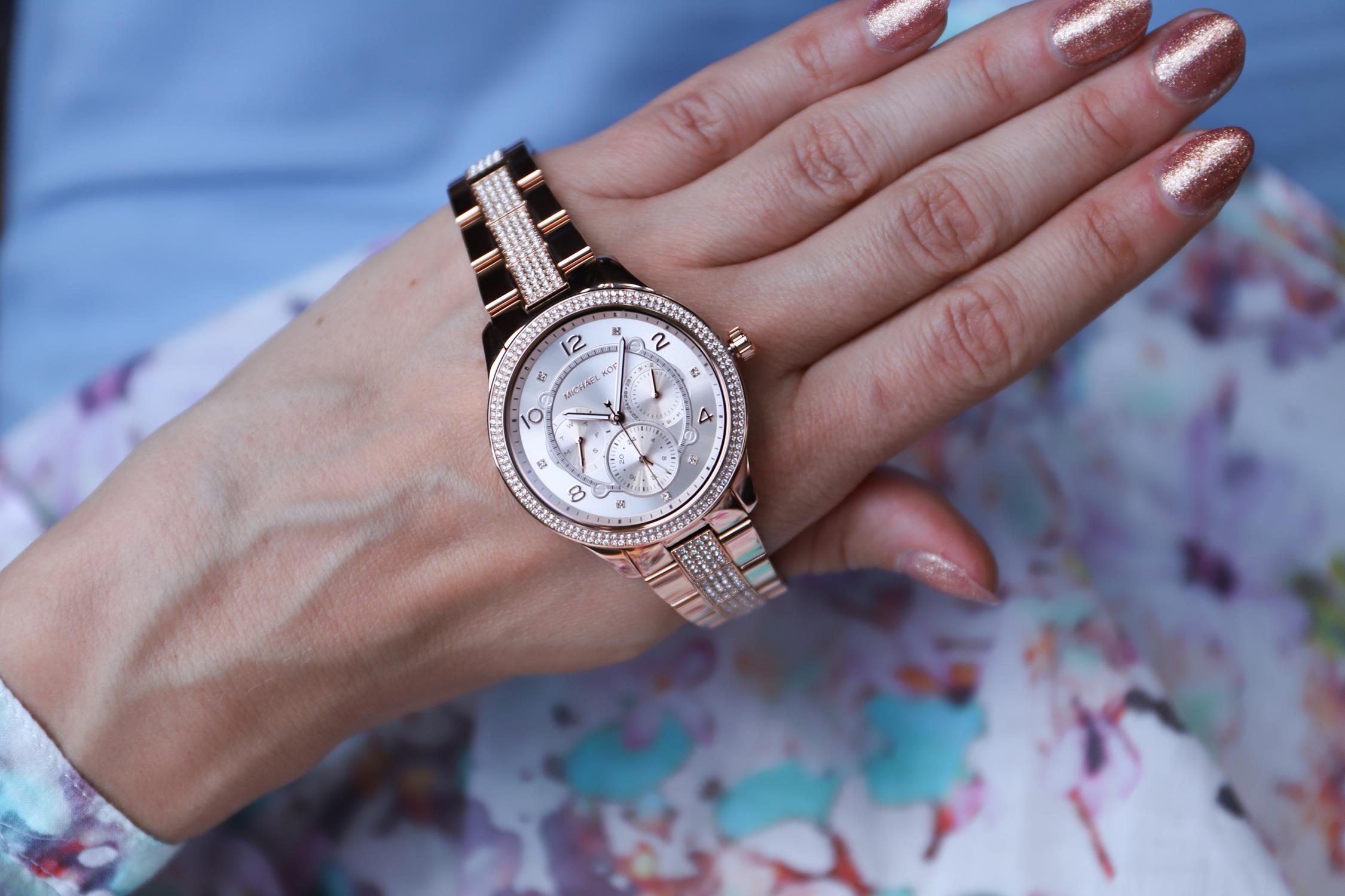 Michael Kors MK6614 zegarek różowe złoto fashion/modowy Runway bransoleta - miniatura 5