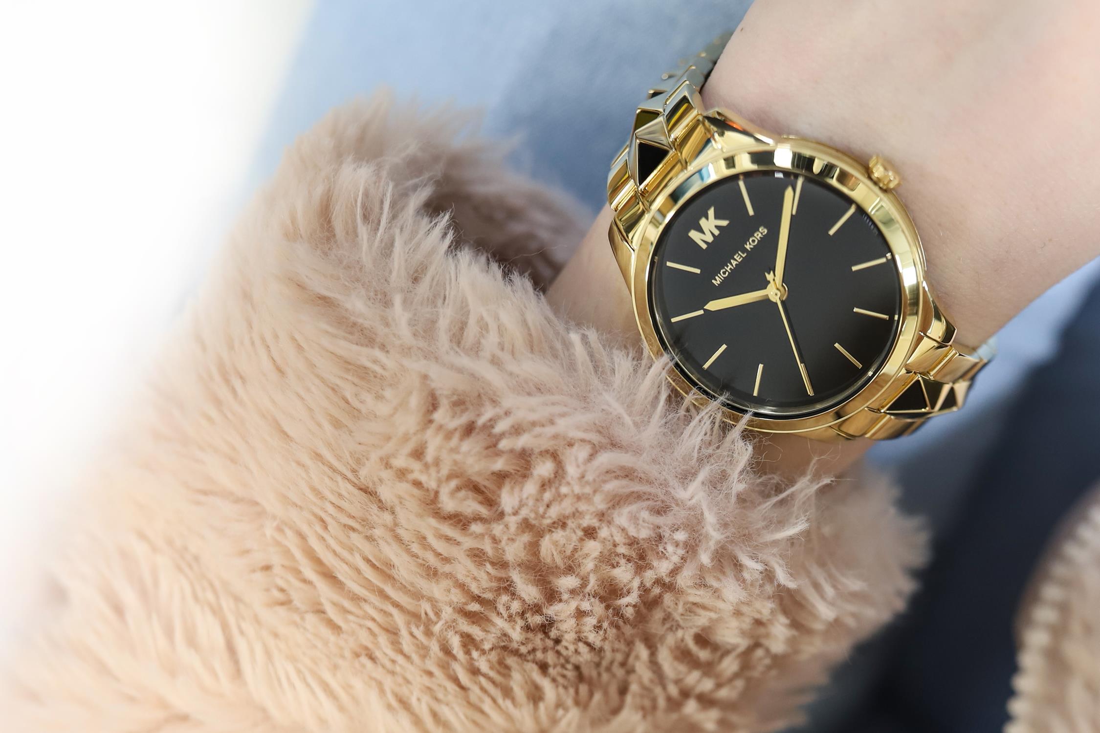 Michael Kors MK6669 zegarek złoty klasyczny Runway bransoleta - miniatura 5