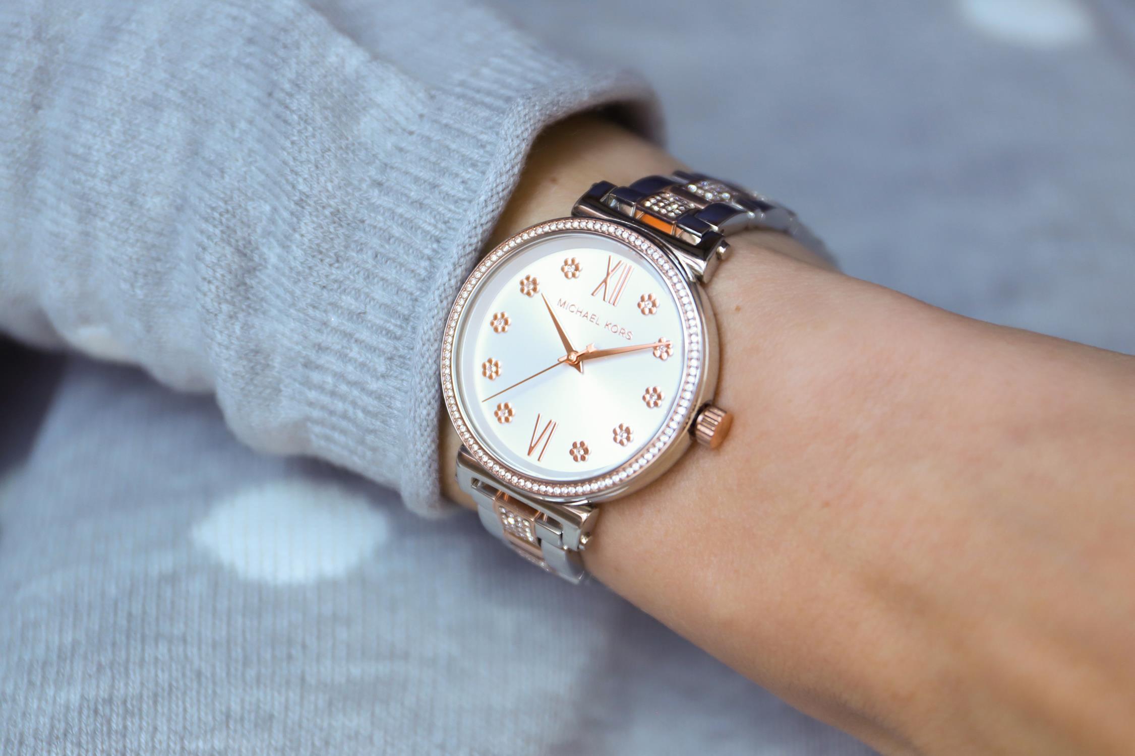 Michael Kors MK3880 zegarek srebrny klasyczny Sofie bransoleta - miniatura 5