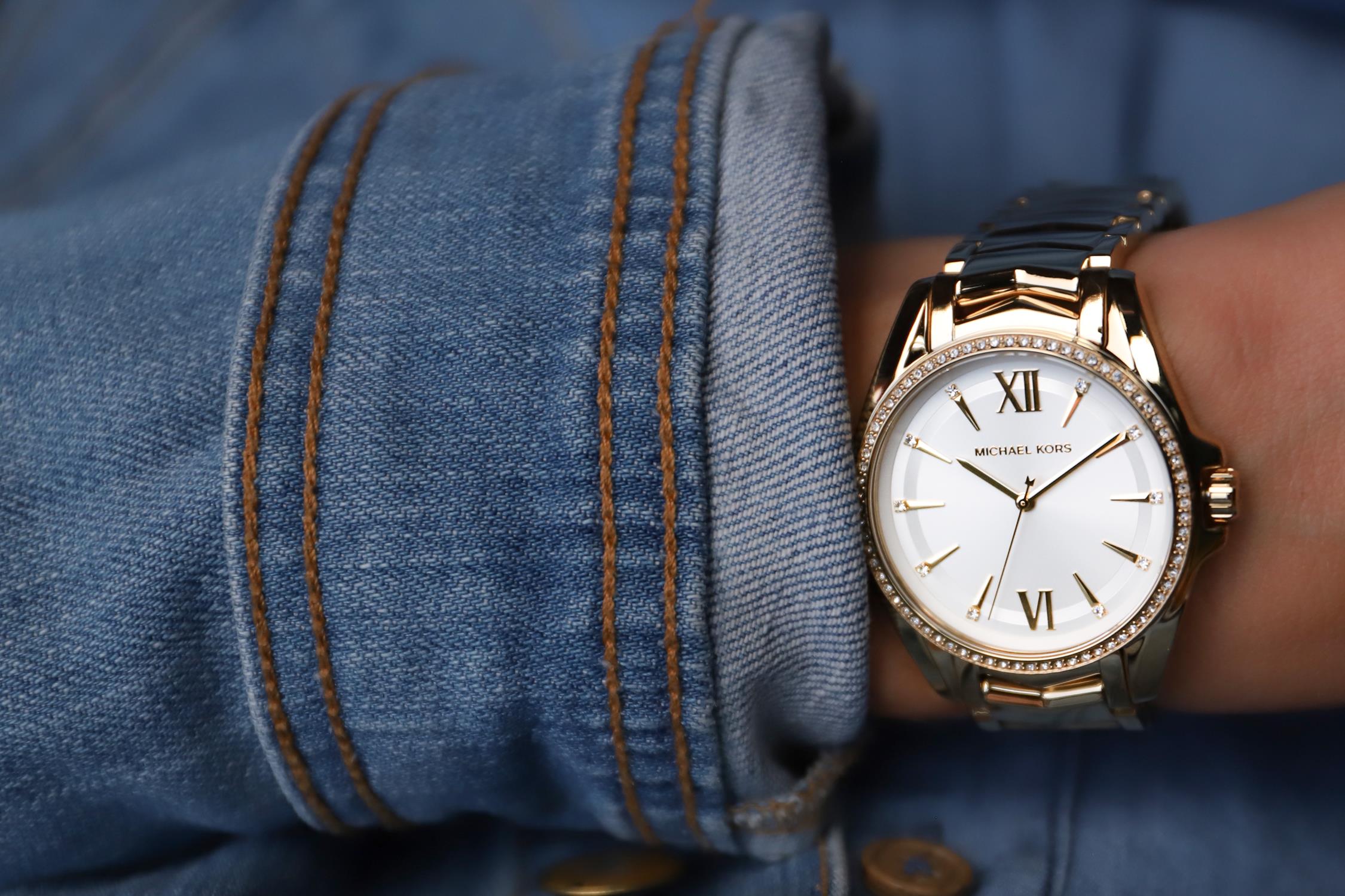 zegarek Michael Kors MK6693 złoty Whitney - miniatura 7