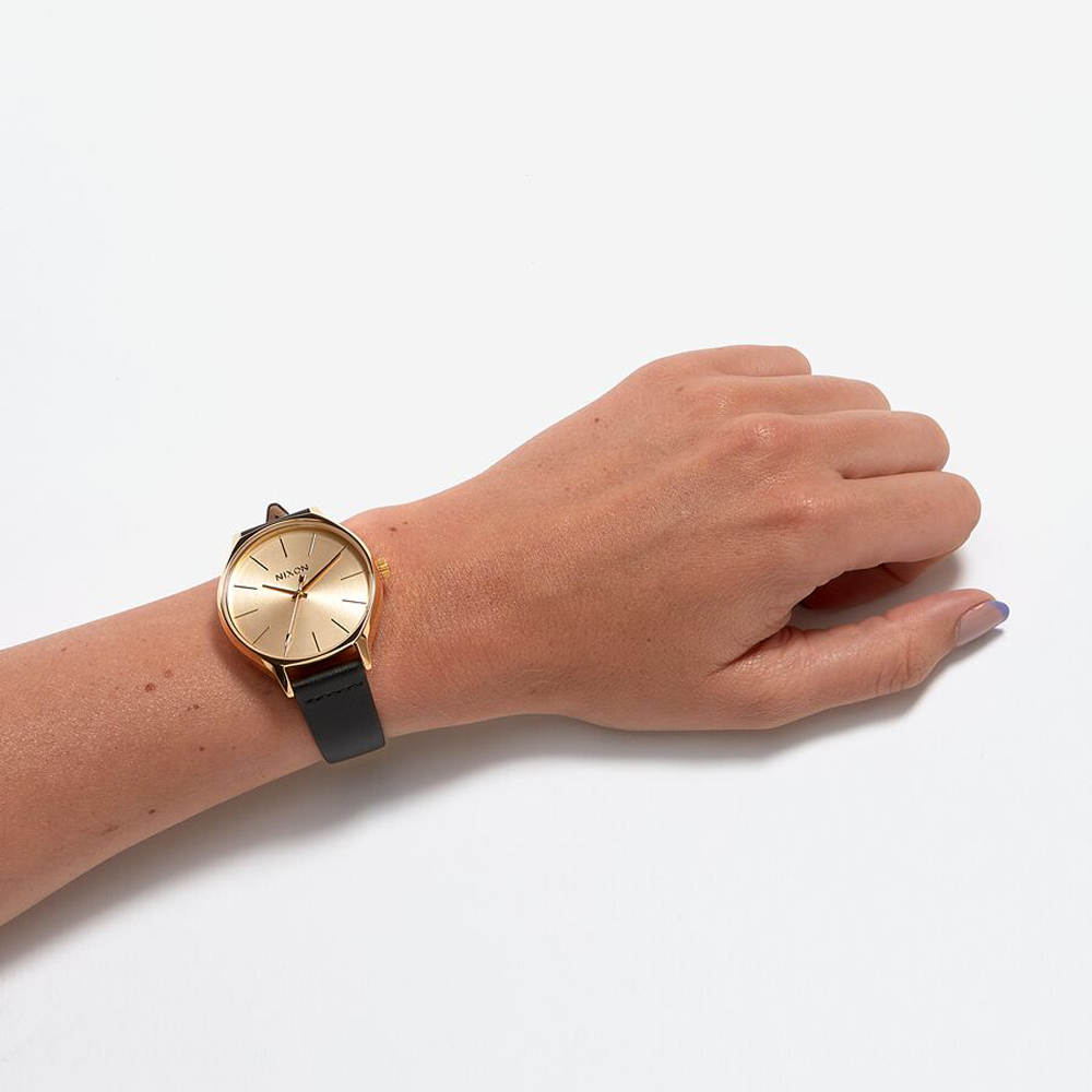 Nixon A1250-510 zegarek złoty klasyczny CLIQUE pasek - miniatura 5