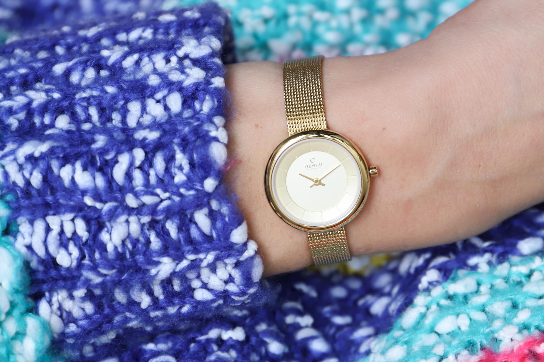 Obaku Denmark V146LGGMG zegarek złoty fashion/modowy Slim bransoleta - miniatura 4