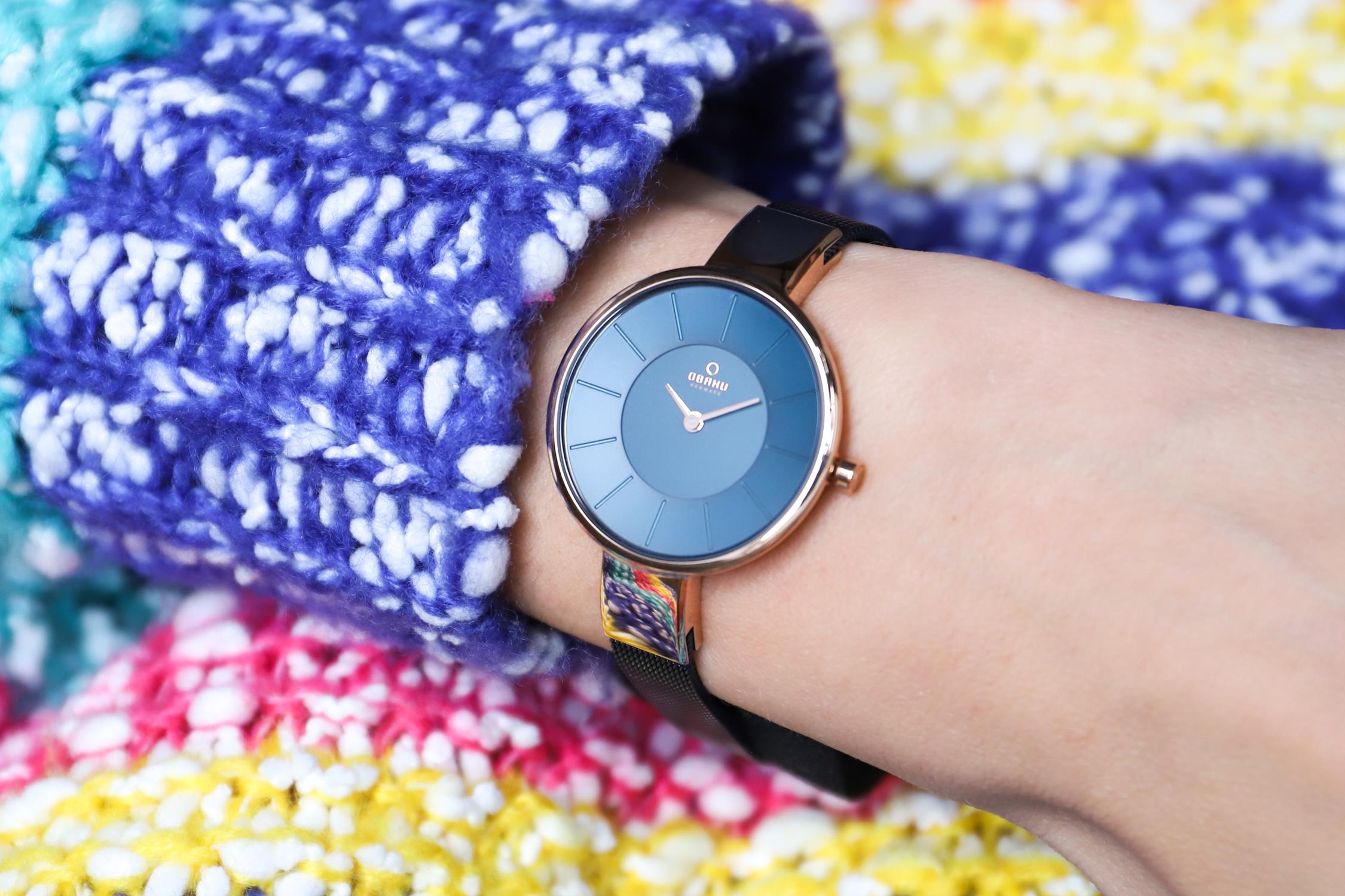 Obaku Denmark V149LVLML zegarek różowe złoto fashion/modowy Slim bransoleta - miniatura 5
