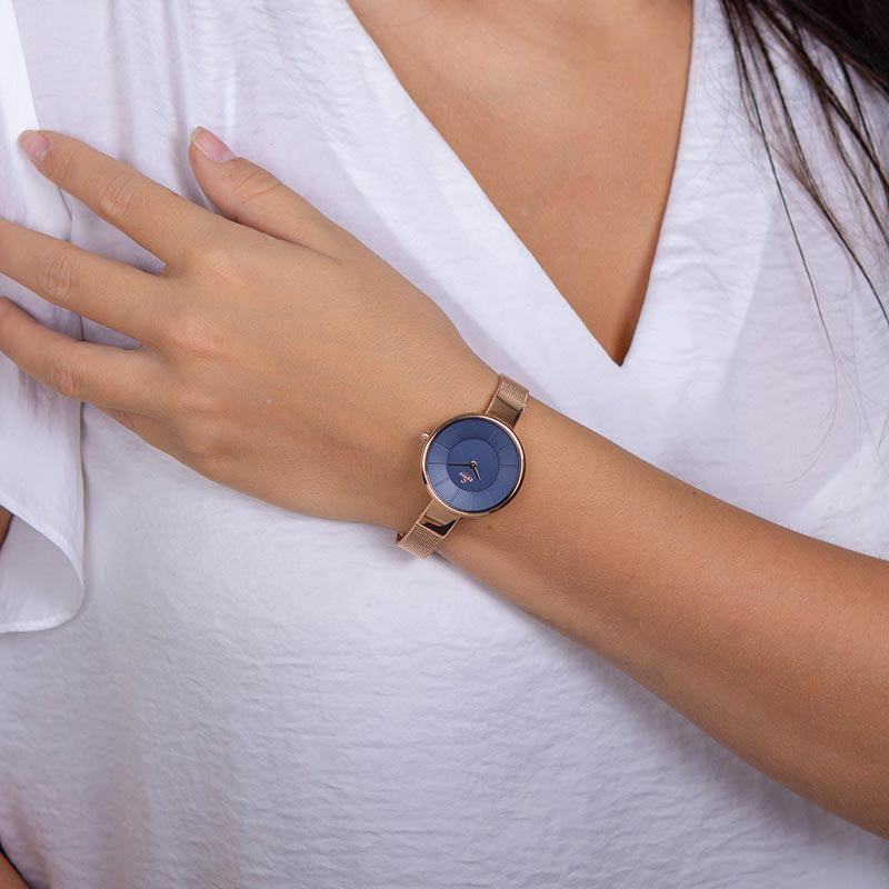 Obaku Denmark V149LXVLMV zegarek różowe złoto fashion/modowy Slim bransoleta - miniatura 5