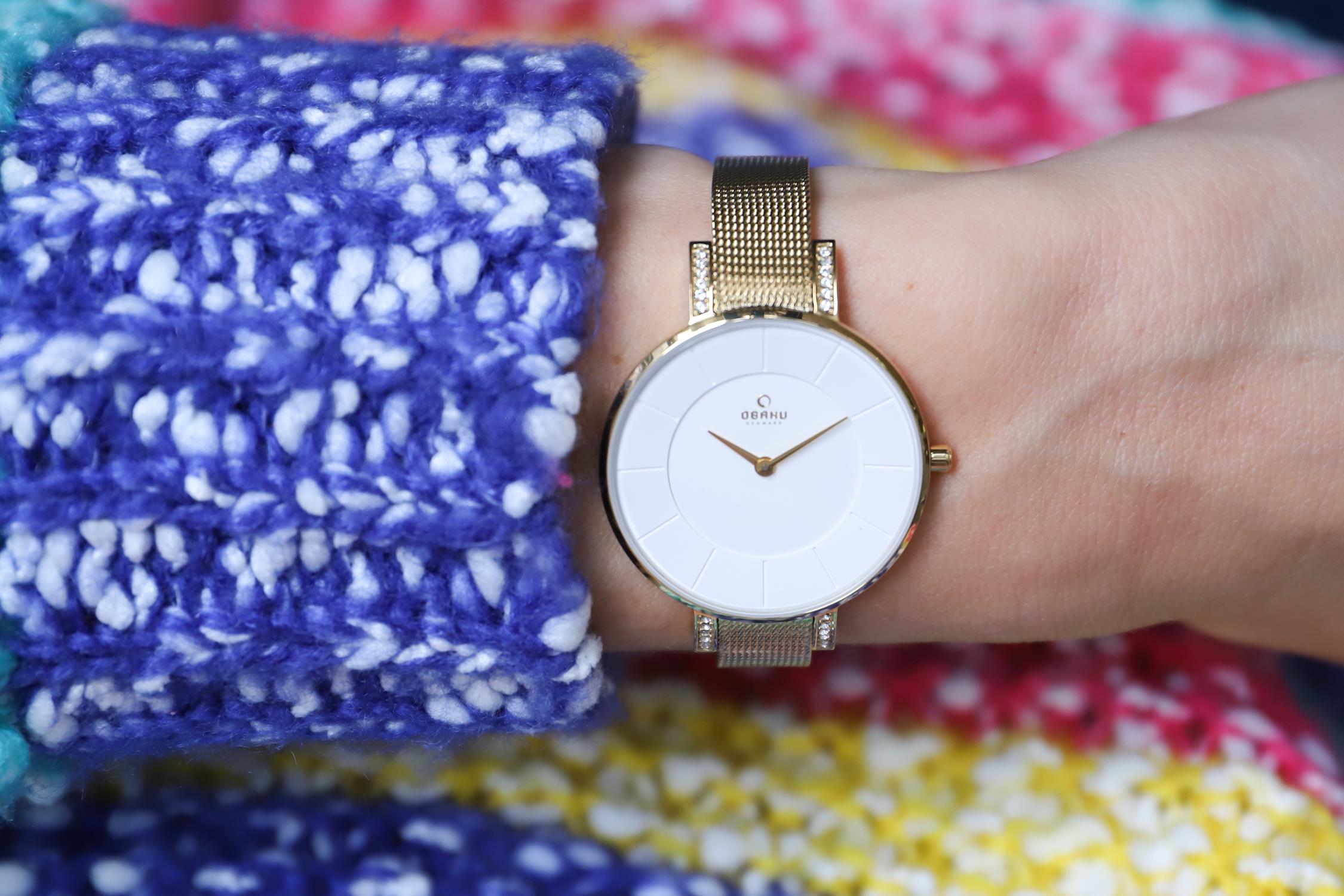 Obaku Denmark V158LEGIMG LUN - GOLD zegarek fashion/modowy Slim - miniatura 7