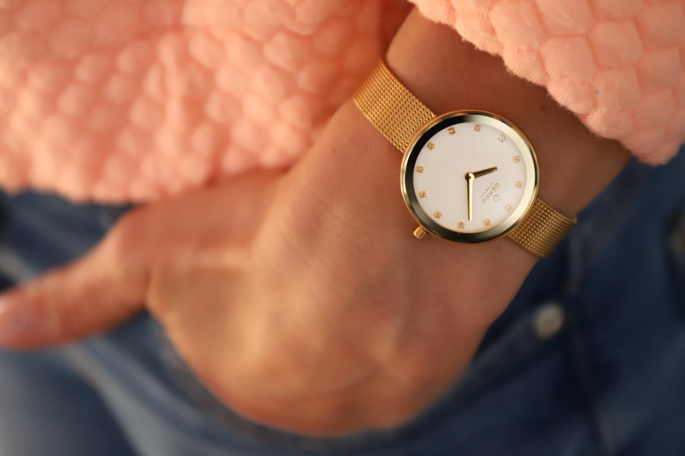 Obaku Denmark V161LXGIMG zegarek złoty fashion/modowy Slim bransoleta - miniatura 9
