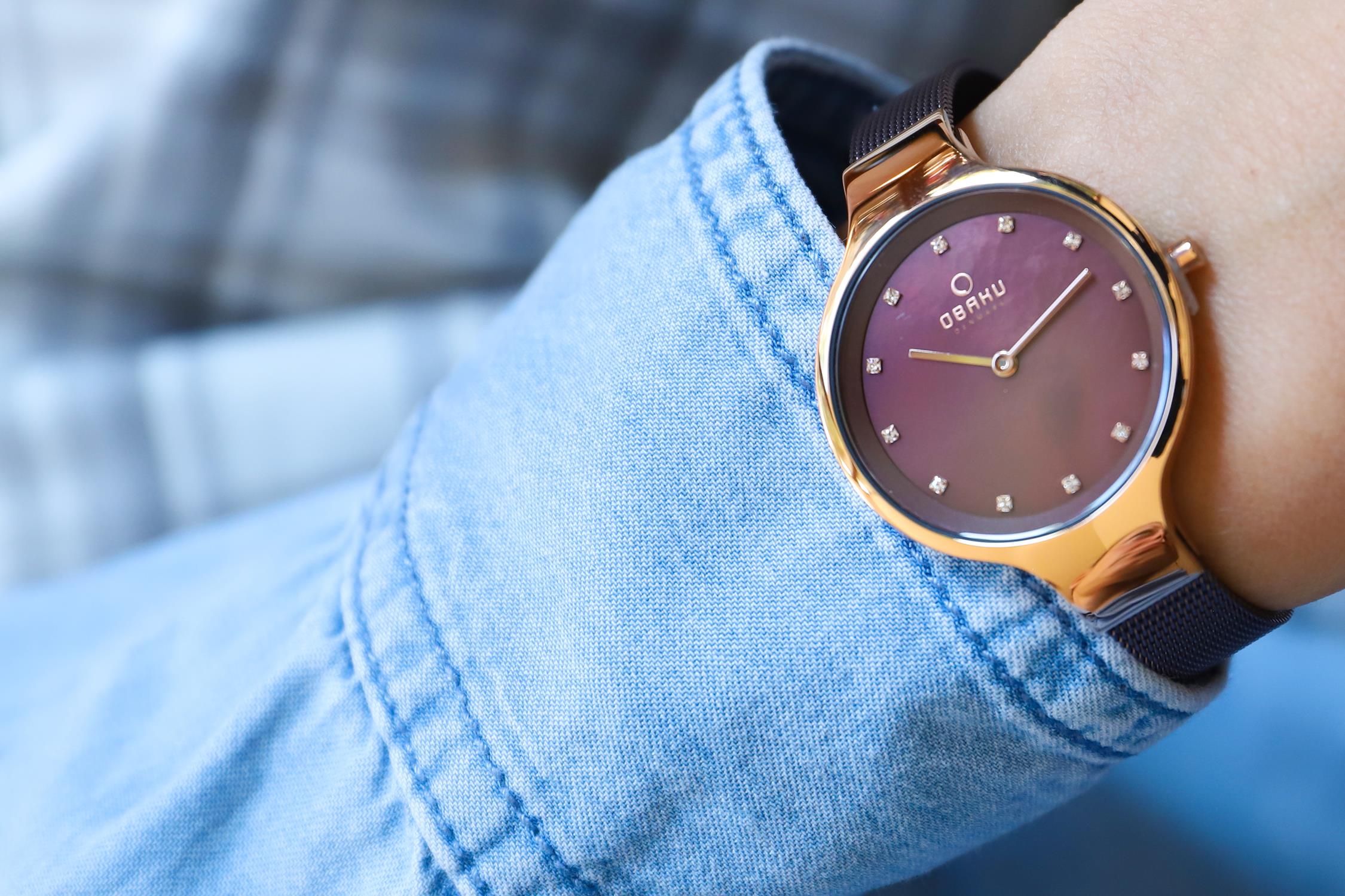 Obaku Denmark V173LXVNMN zegarek damski fashion/modowy Slim bransoleta - miniatura 7