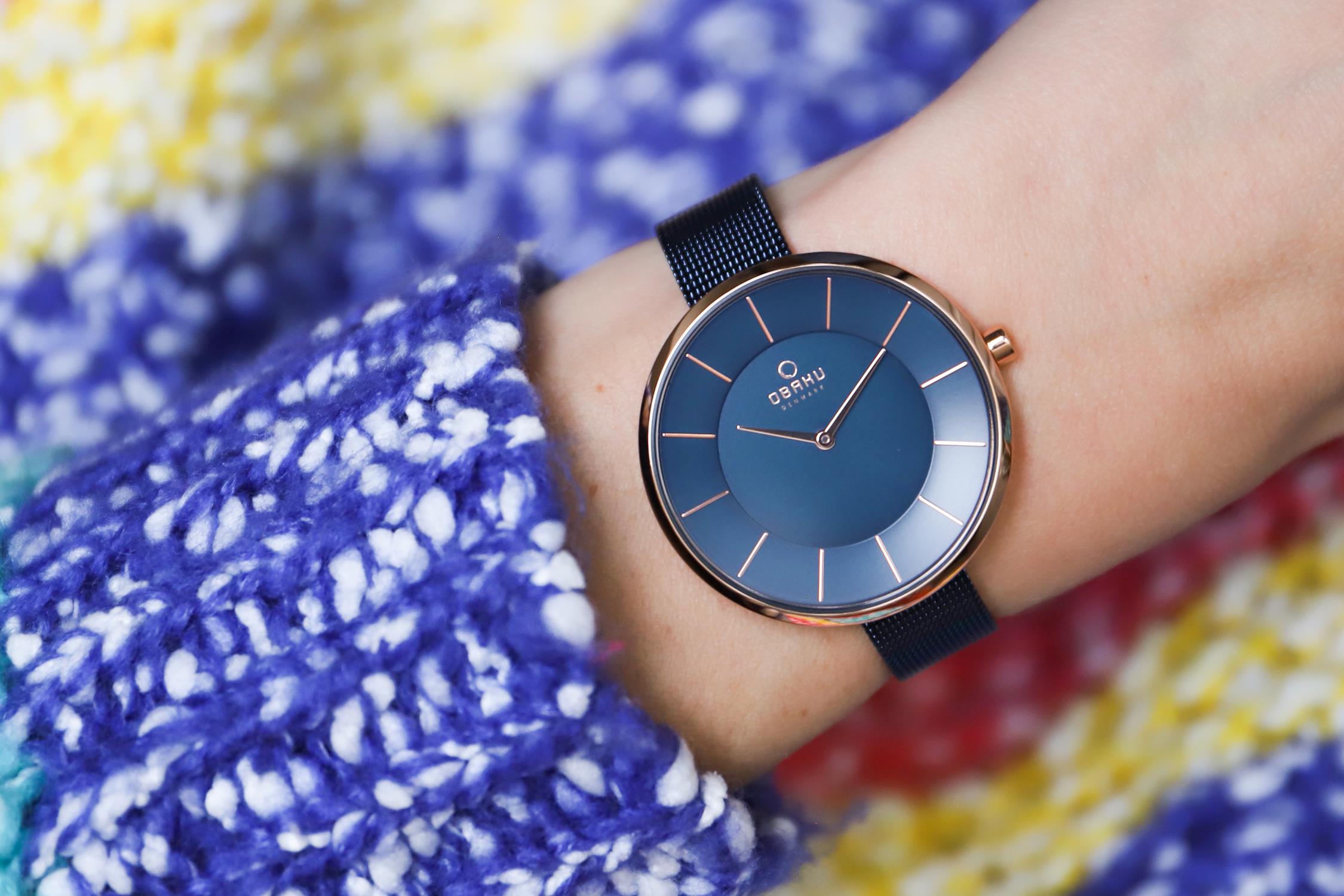 Obaku Denmark V185LXVLML zegarek damski Slim różowe złoto - miniatura 9