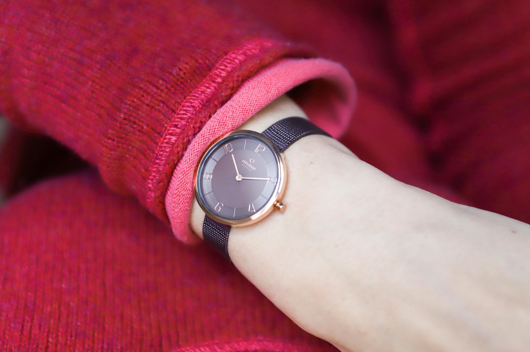 Obaku Denmark V195LXVNMN VAND - WALNUT Slim fashion/modowy zegarek różowe złoto - miniatura 6