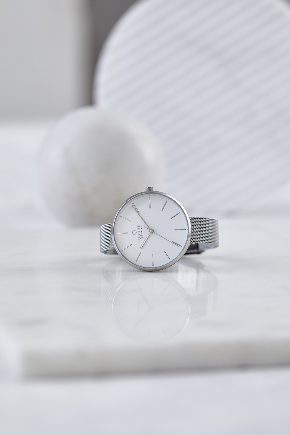 Obaku Denmark V211LXCIMC zegarek damski Slim srebrny