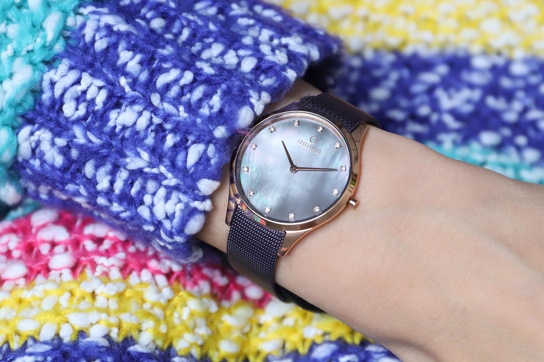 Obaku Denmark V217LXVNMN FIN - WALNUT Slim fashion/modowy zegarek różowe złoto - miniatura 9