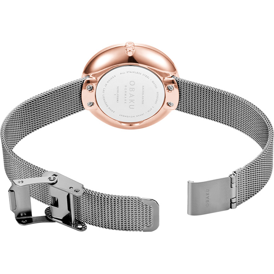 Obaku Denmark V219LXVKMJ HASSEL NATUR - GRANITE zegarek klasyczny Slim - miniatura 4