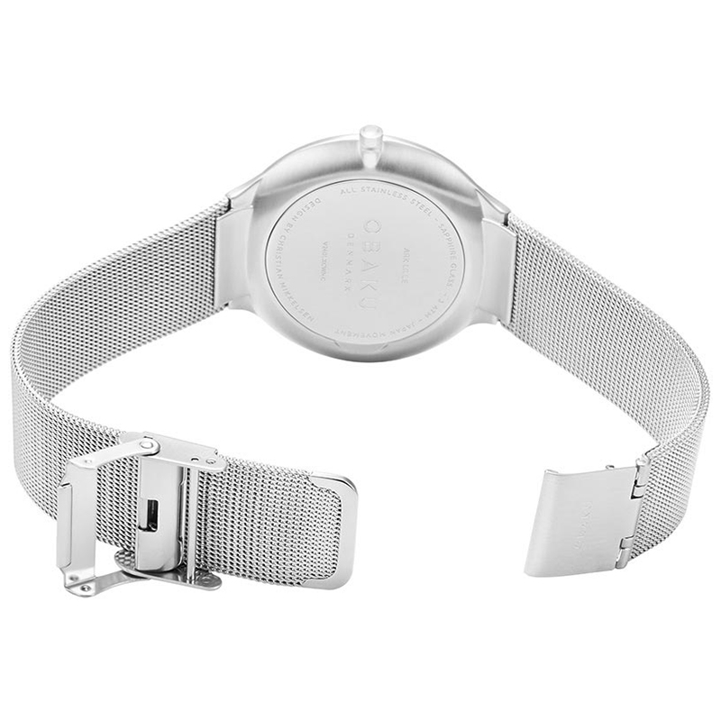 Obaku Denmark V240LXCWMC zegarek srebrny klasyczny Slim bransoleta - miniatura 5