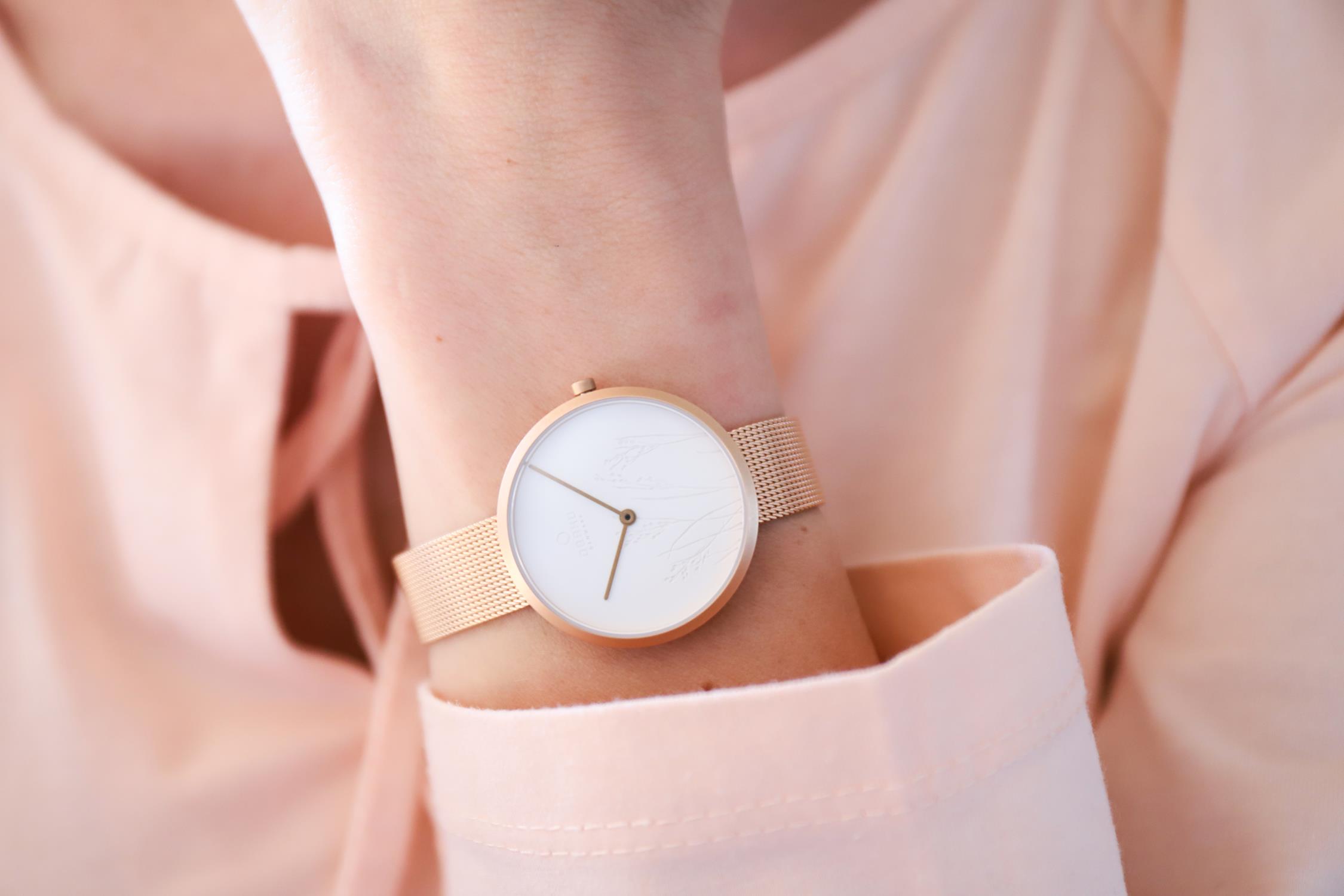 Obaku Denmark V219LXVHMV zegarek różowe złoto klasyczny Slim bransoleta - miniatura 5