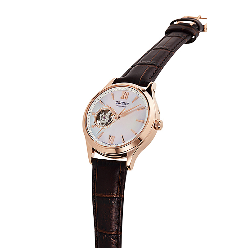 Orient RA-AG0022A10B zegarek różowe złoto klasyczny Contemporary pasek