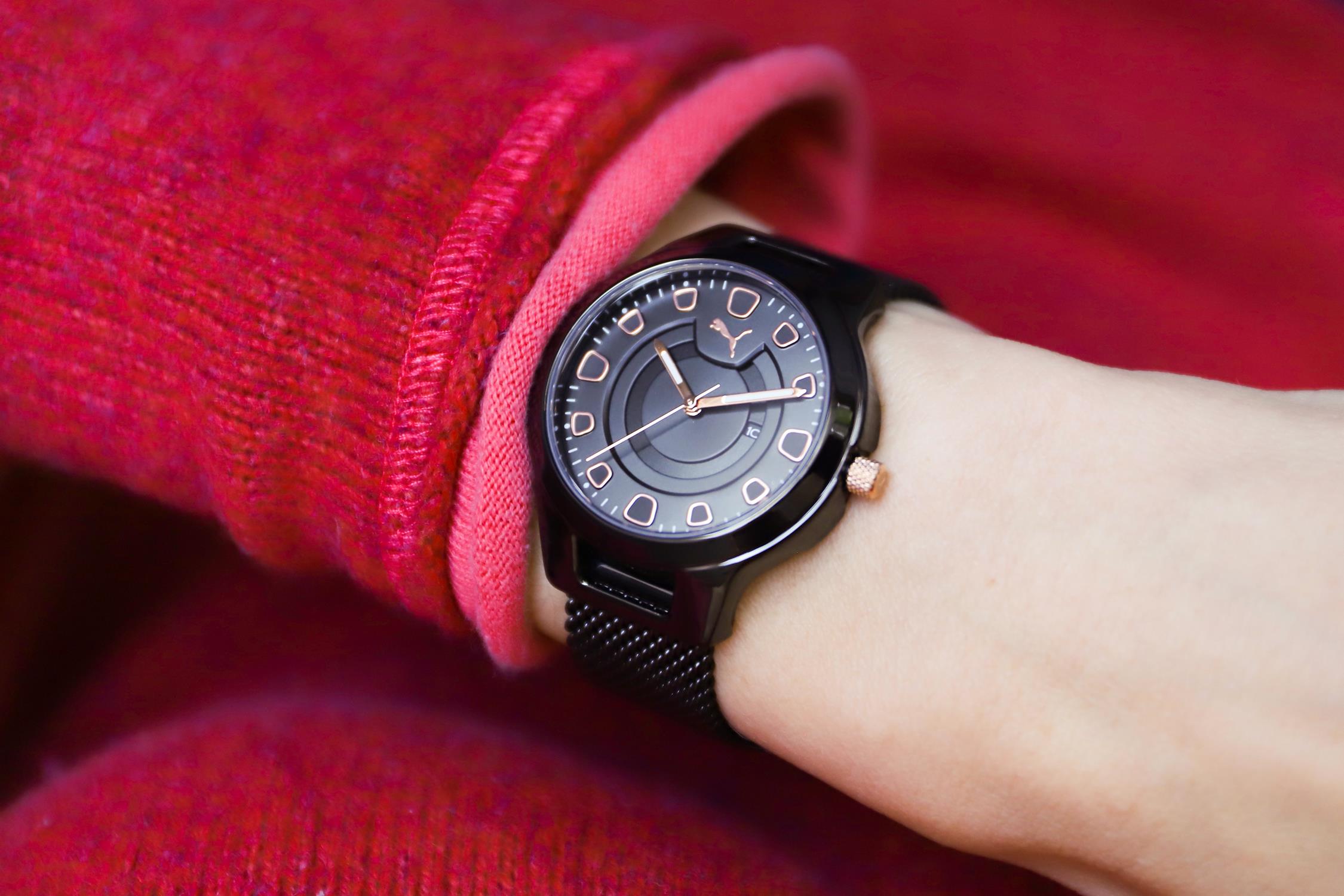 Puma P1010 zegarek czarny klasyczny Reset bransoleta