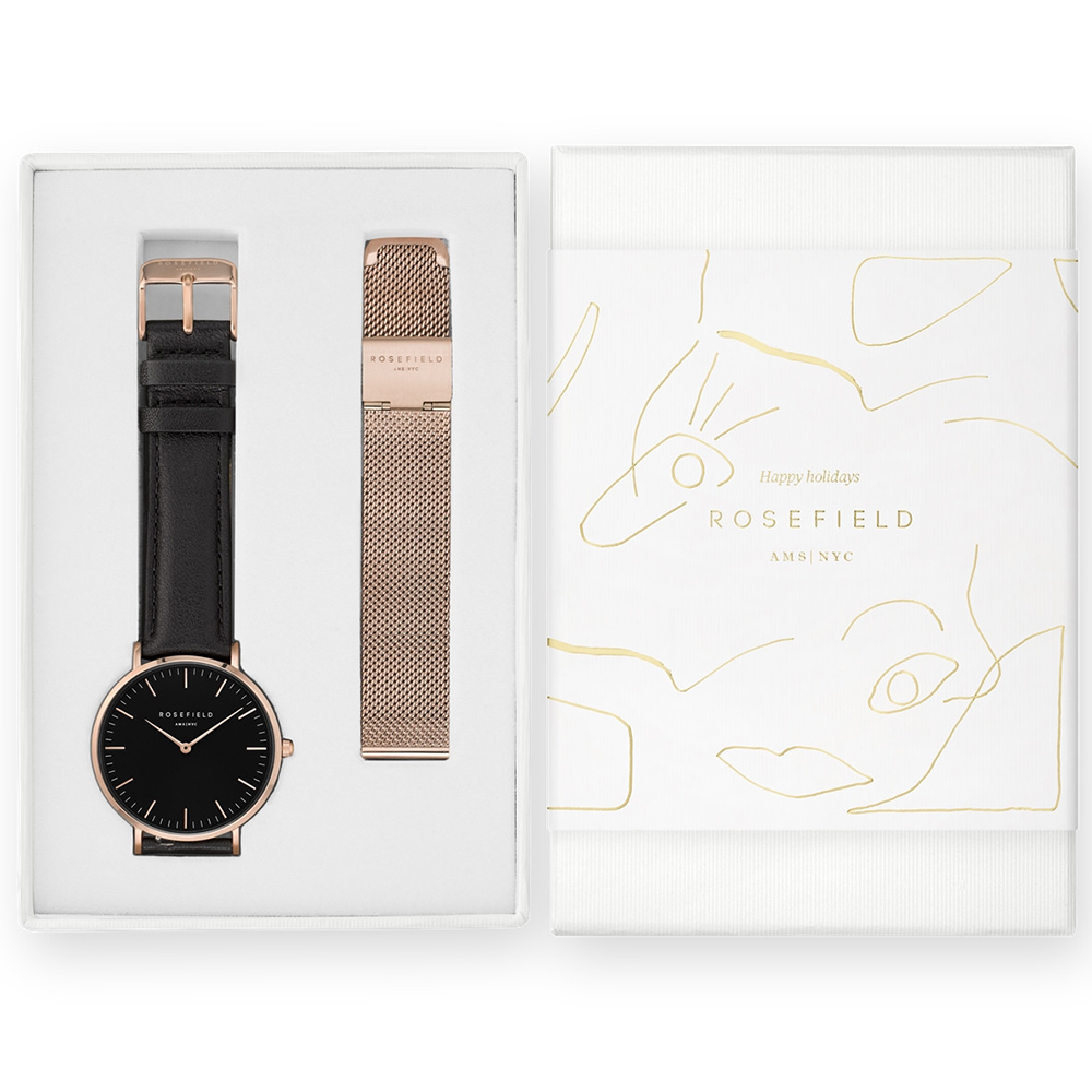 Rosefield BBRMR-X188 damski zegarek Bowery pasek - miniatura 2