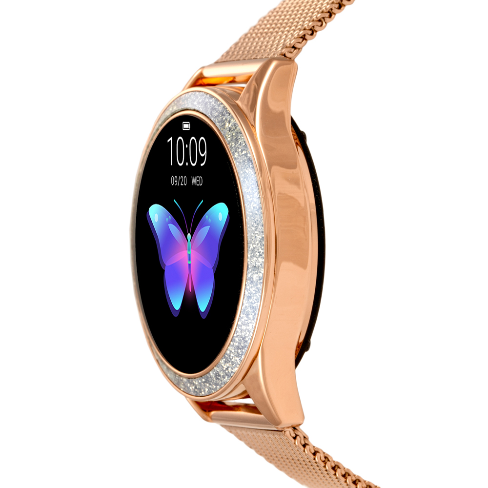 Zegarek Rubicon Smartwatch Rubicon RNBE45 różowe złoto - damski 