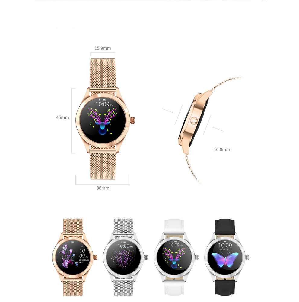 Zegarek Rubicon Smartwatch Rubicon RNAE36 srebrny biały - damski 