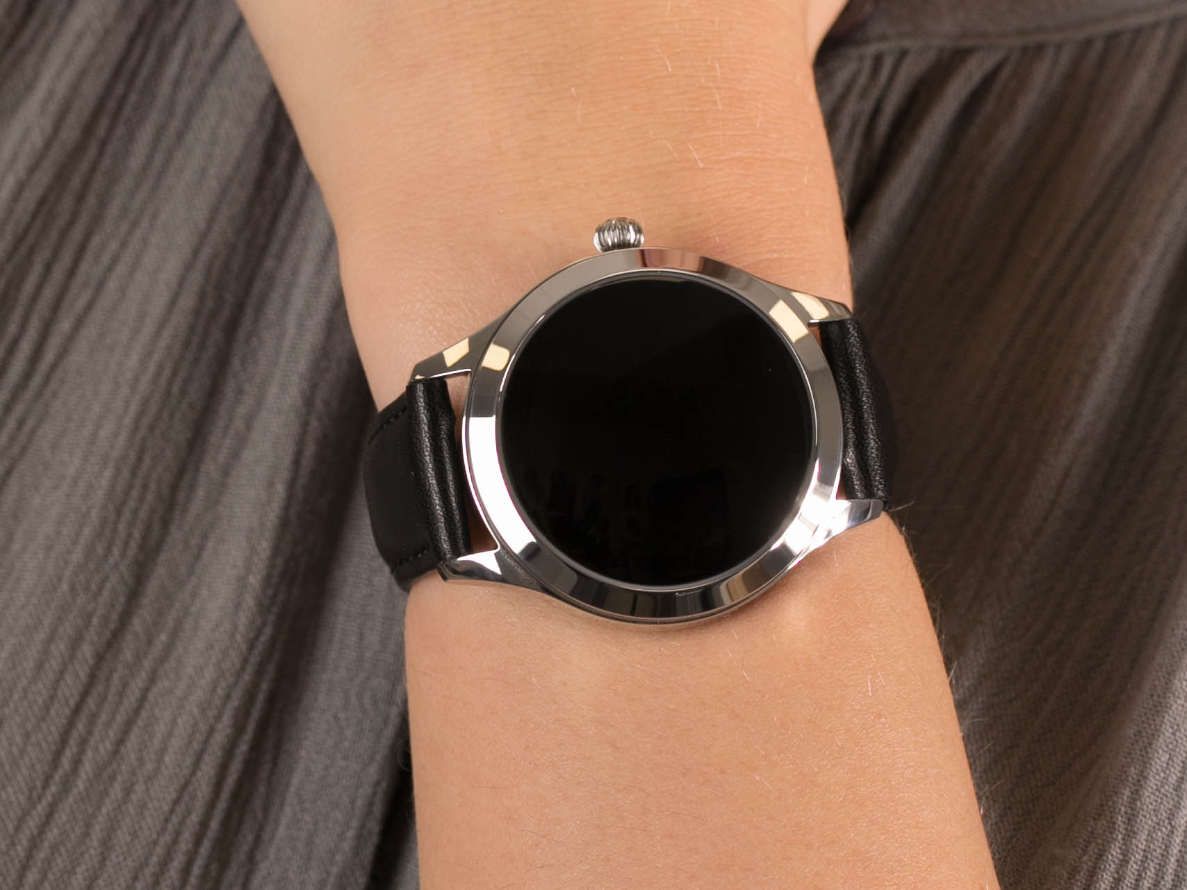 Zegarek Rubicon Smartwatch RNAE36 srebrny czarny - damski 